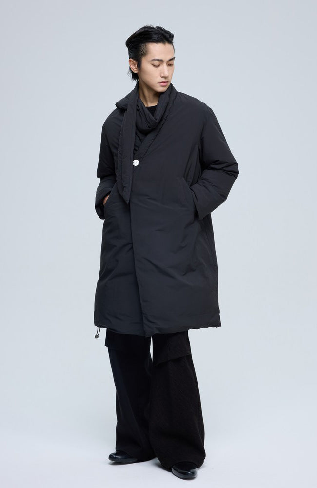 ALVNG AR ANTS Scarf-Linked Waterproof Puffer Coat