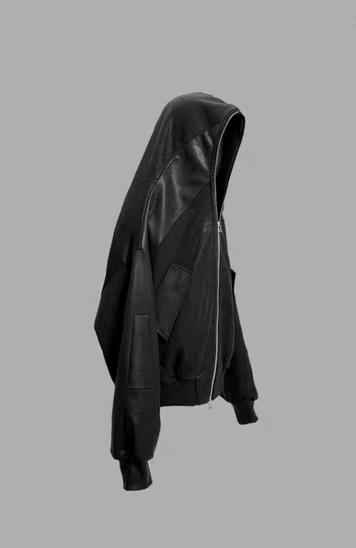 VANGUARDIA Brush-Wax Coated Oversized Hooded Jacket