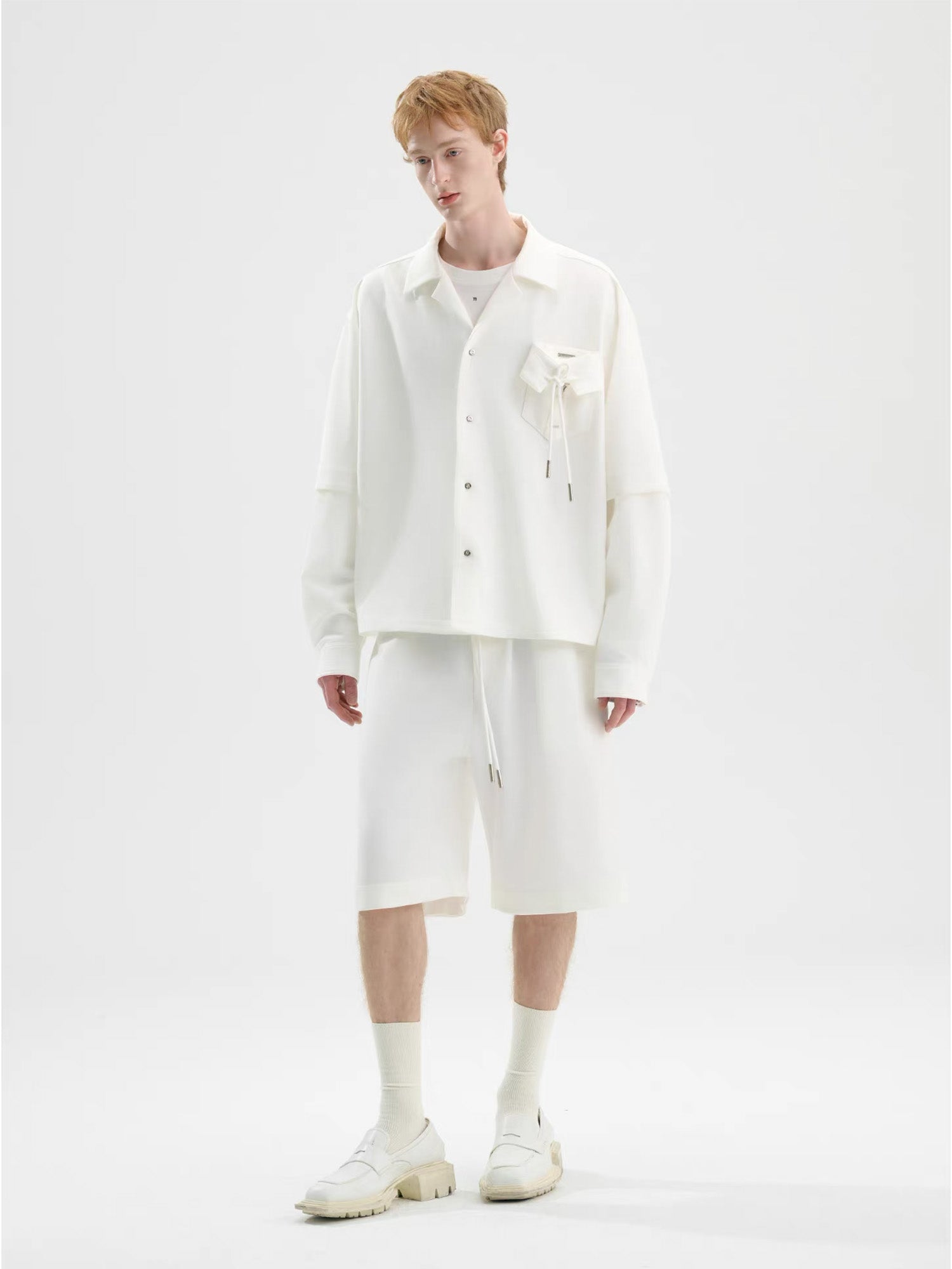 TIWILLTANG Detachable-Sleeve Tie-Pocket Shirt, premium urban and streetwear designers apparel on PROJECTISR.com, TIWILLTANG