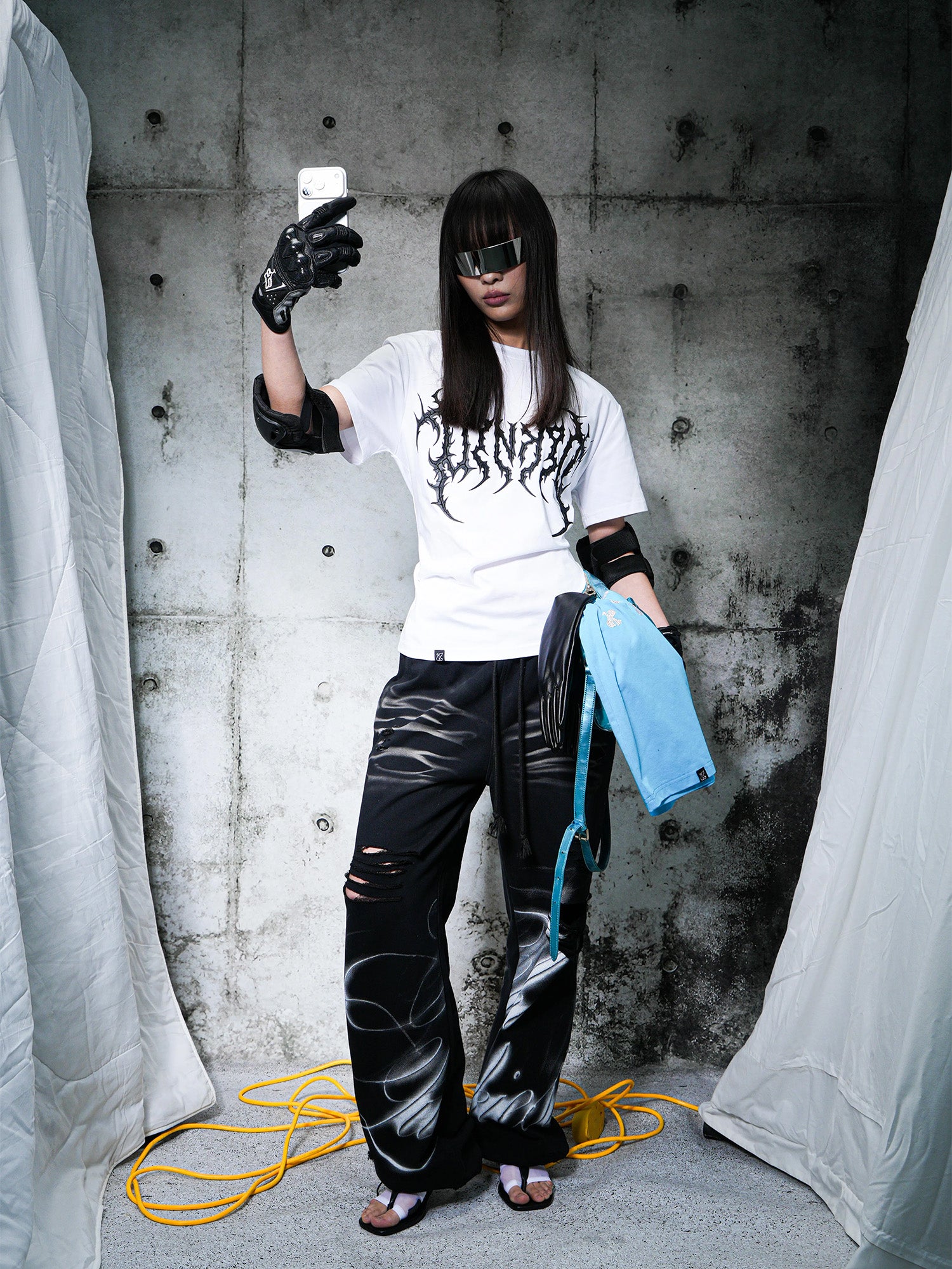 VINKID Washed Whisker Graphic Sweatpants, premium urban and streetwear designers apparel on PROJECTISR.com, VINKID