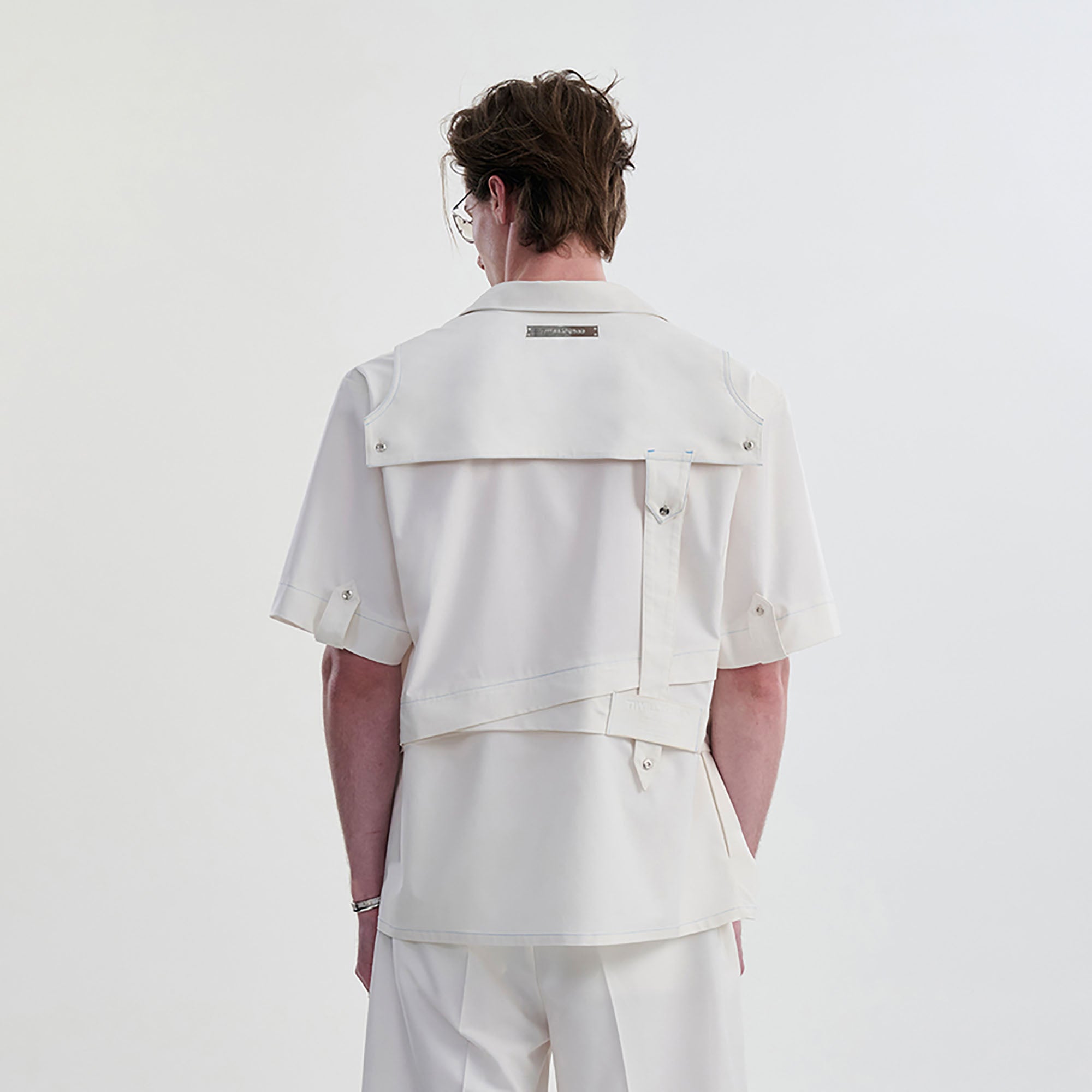 TIWILLTANG Contrast Stitch Detachable Shirt