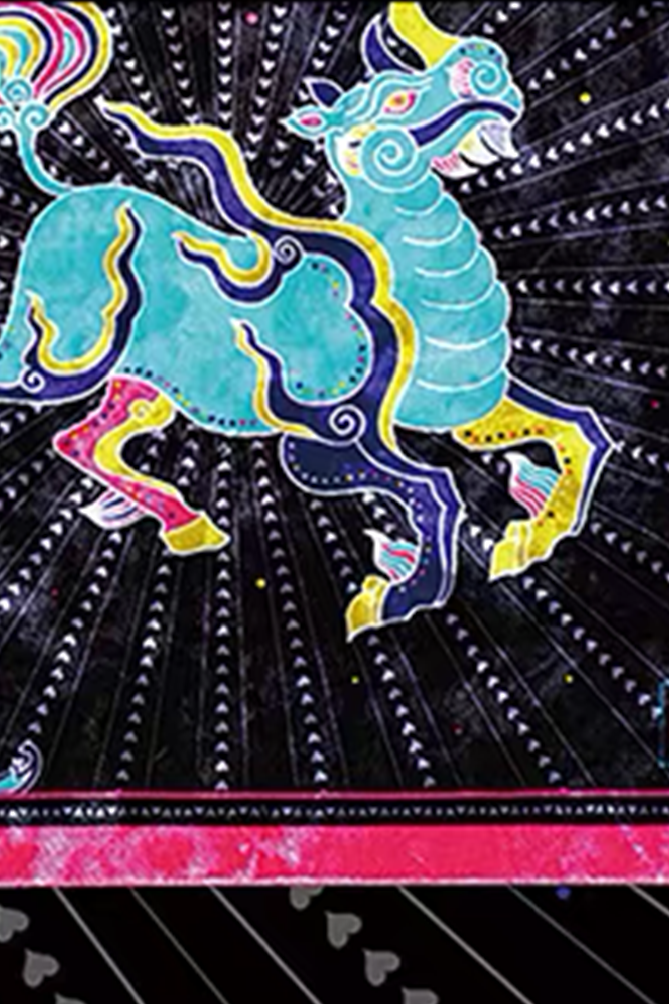 MASH UP ASIA Mythic Beast Heartburst Decorative Art Print, premium urban and streetwear designers apparel on PROJECTISR.com, MASH UP ASIA