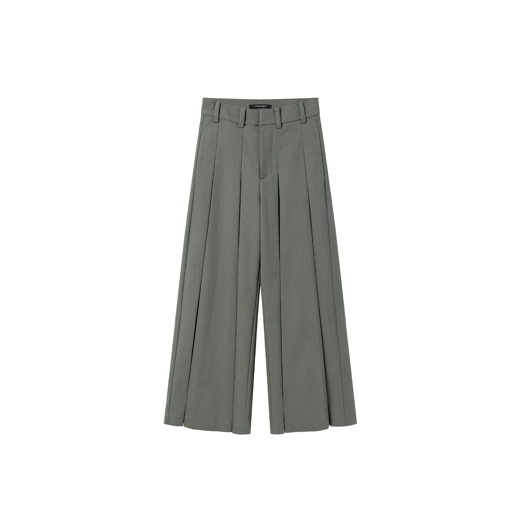 ALVNG AR ANTS Double Pleat Panel Wide-Leg Trousers