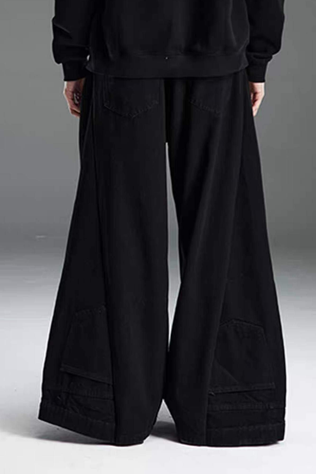 NOTHINGNESS WORLD Four-Stripe Wide-Leg Sweatpants, premium urban and streetwear designers apparel on PROJECTISR.com, NOTHINGNESS WORLD