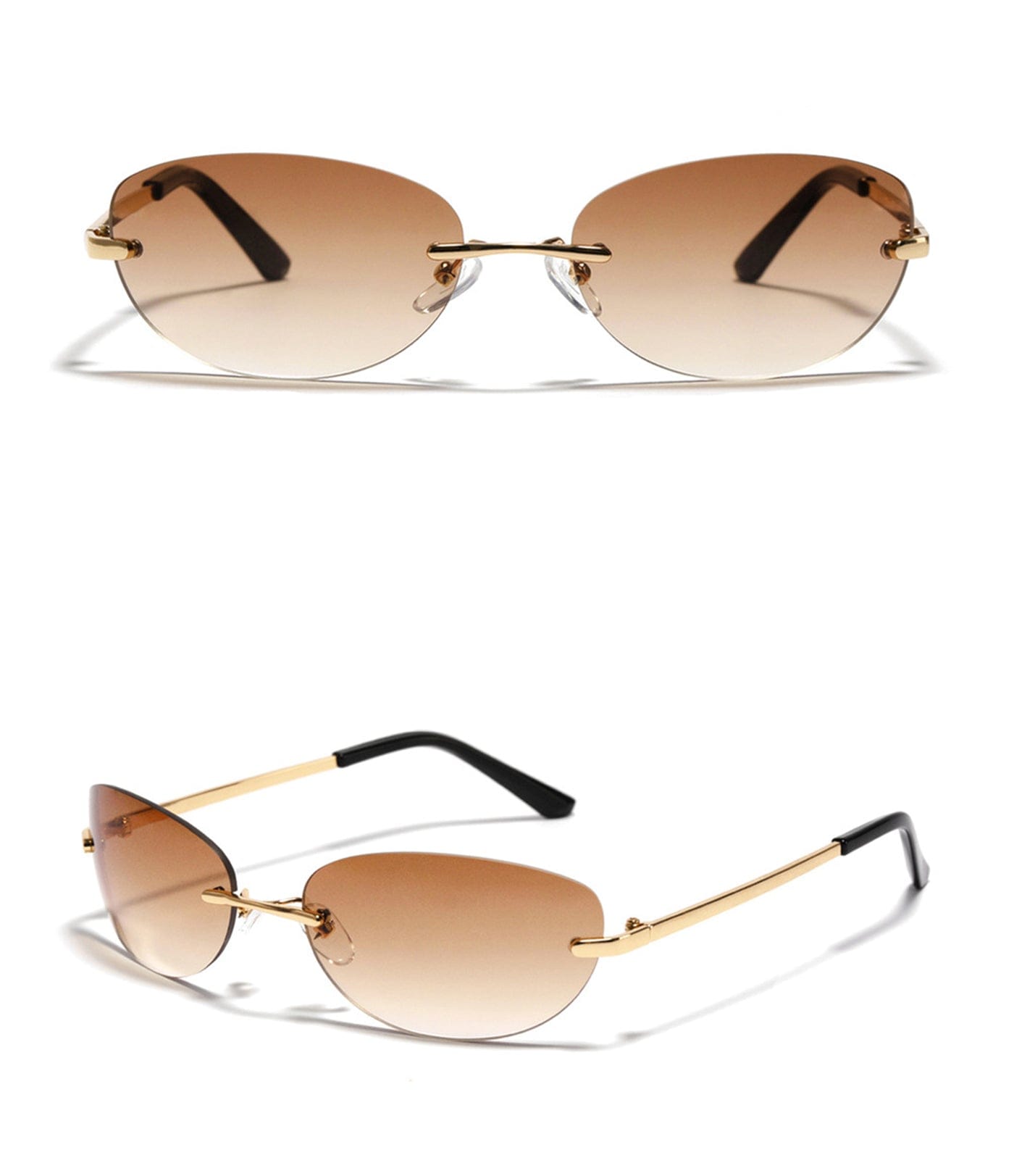 DAMAGE ASIA OPTICALS Rimless Gradient Sunglasses, premium urban and streetwear designers apparel on PROJECTISR.com, DAMAGE ASIA