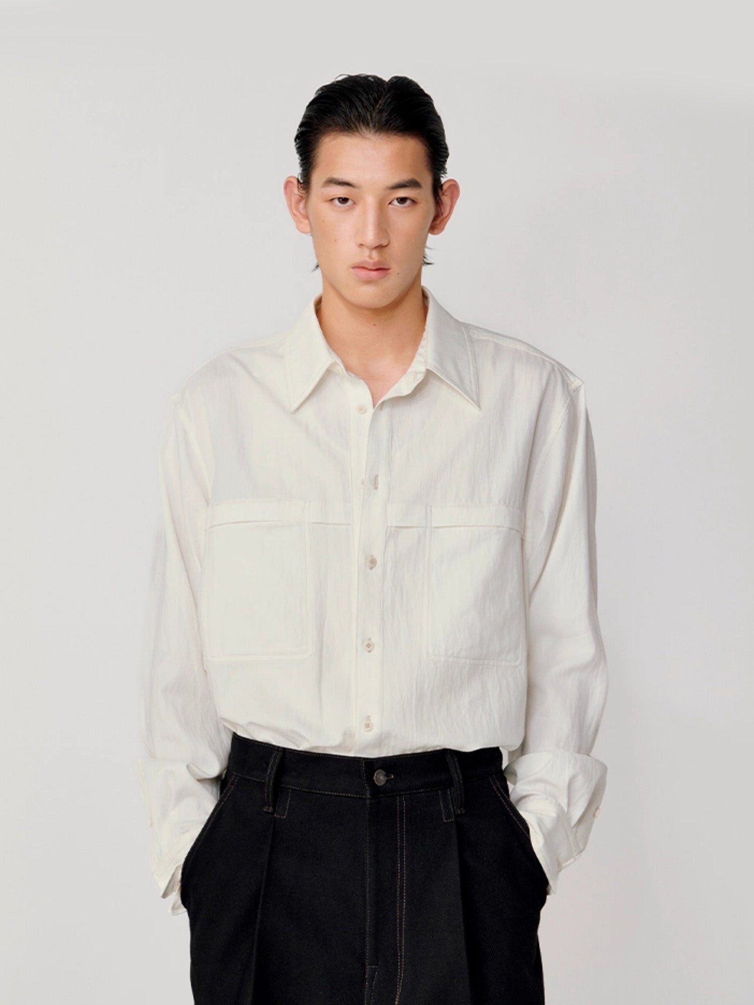 OPICLOTH Minimal Stitch Tencel-Blend Shirt, premium urban and streetwear designers apparel on PROJECTISR.com, OPICLOTH