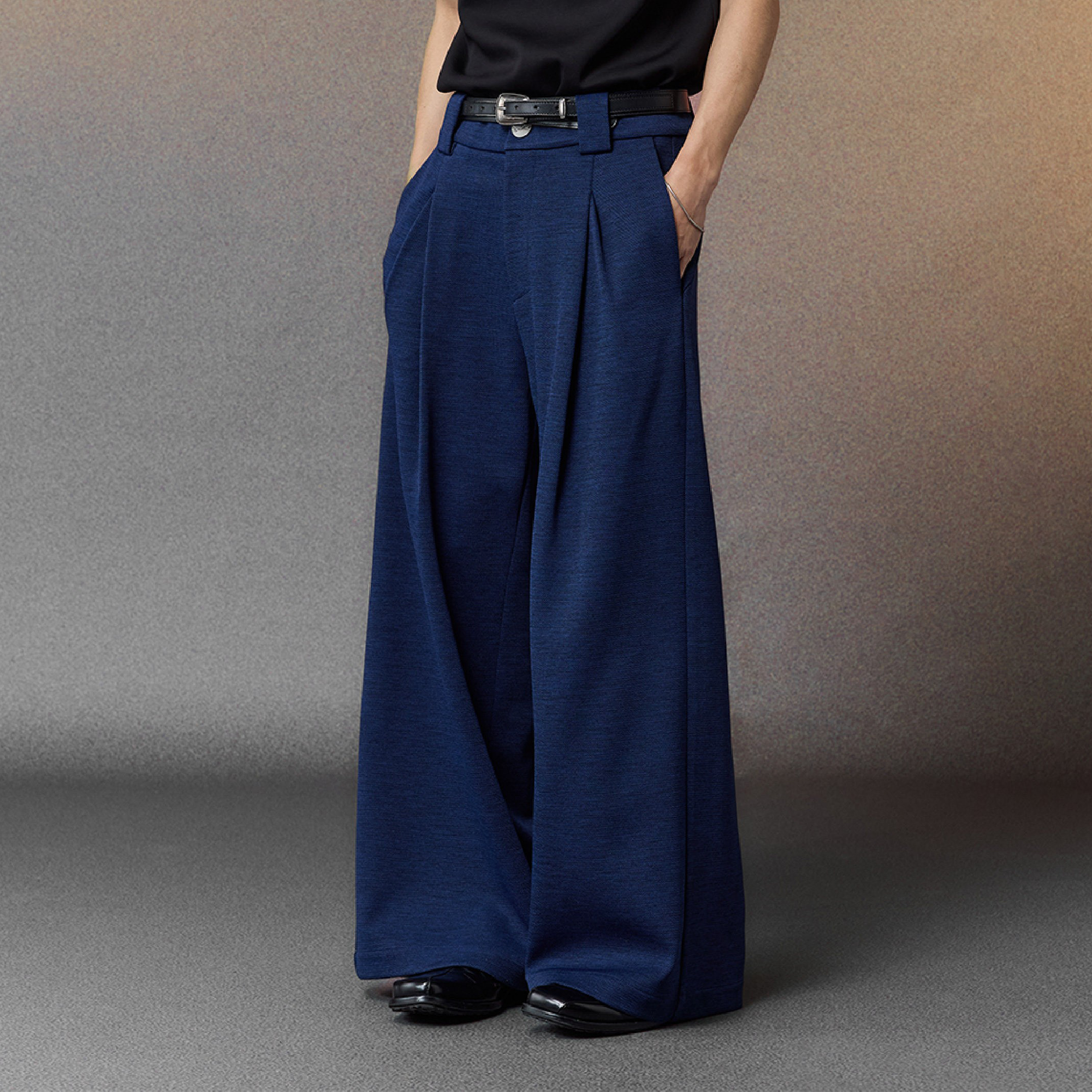 ALVNG AR ANTS Pleated Twill-Blend Wide Trousers
