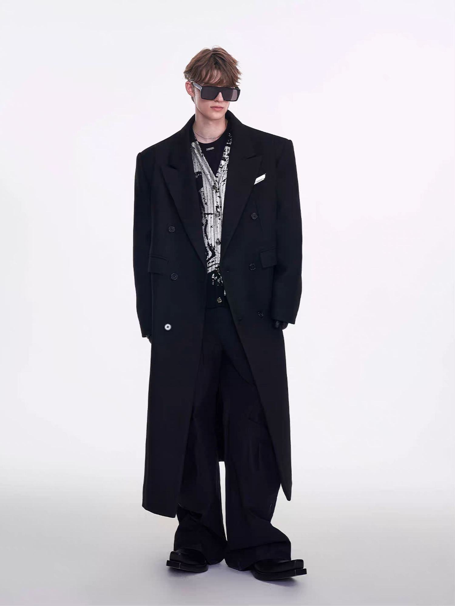 TIWILLTANG Modern Maxi Wool Coat