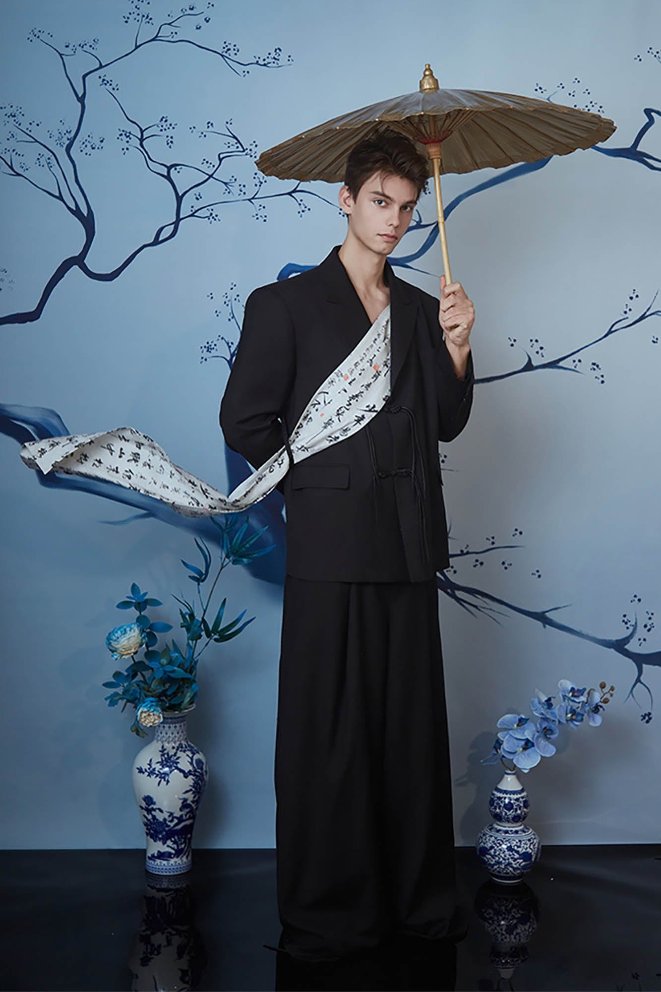 JIECHI Essential Draped Wide-Leg Pants, premium urban and streetwear designers apparel on PROJECTISR.com, JIECHI