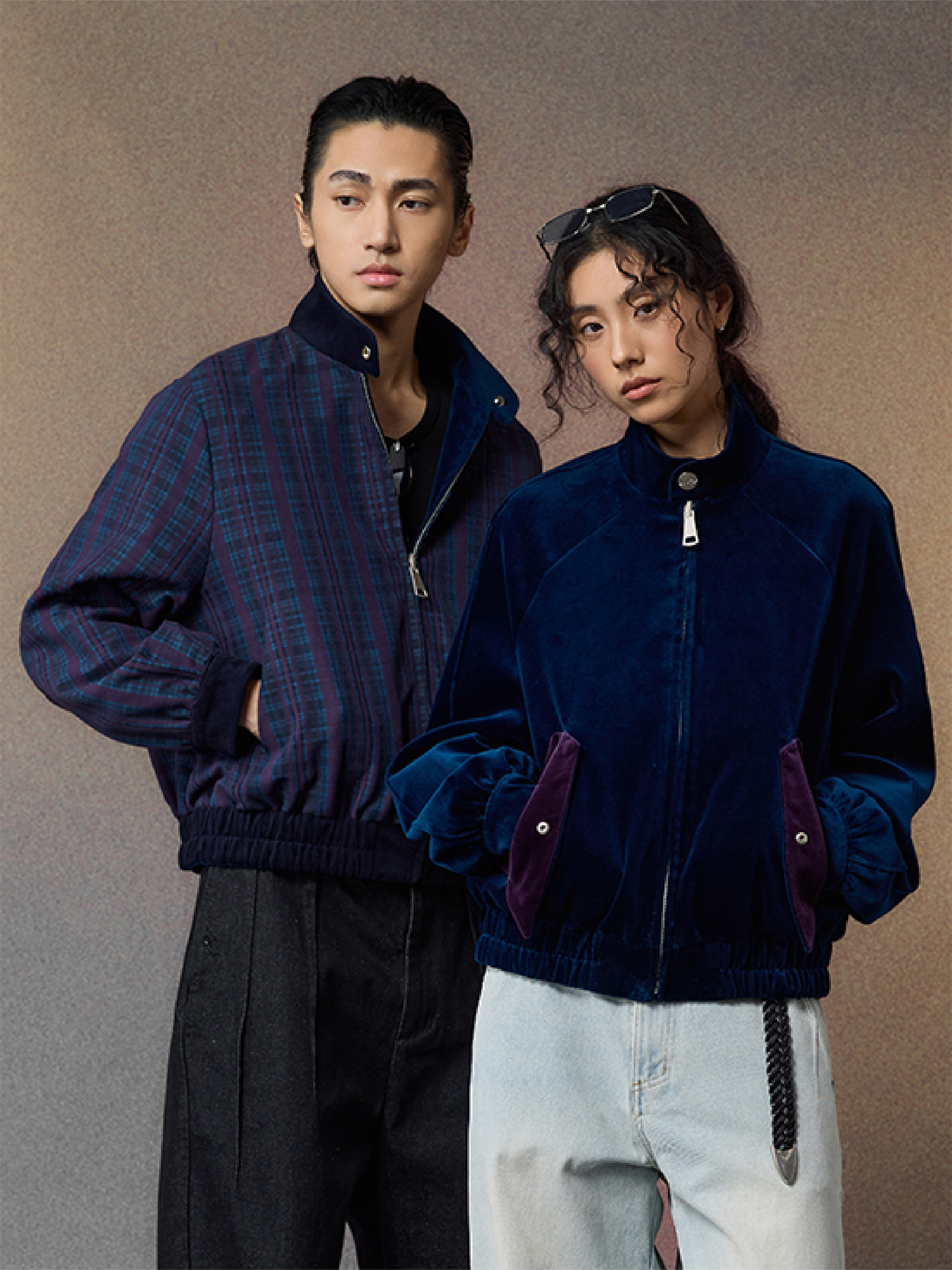 ALVNG AR ANTS Reversible Velvet Plaid Jacket, premium urban and streetwear designers apparel on PROJECTISR.com, ALVNG AR ANTS