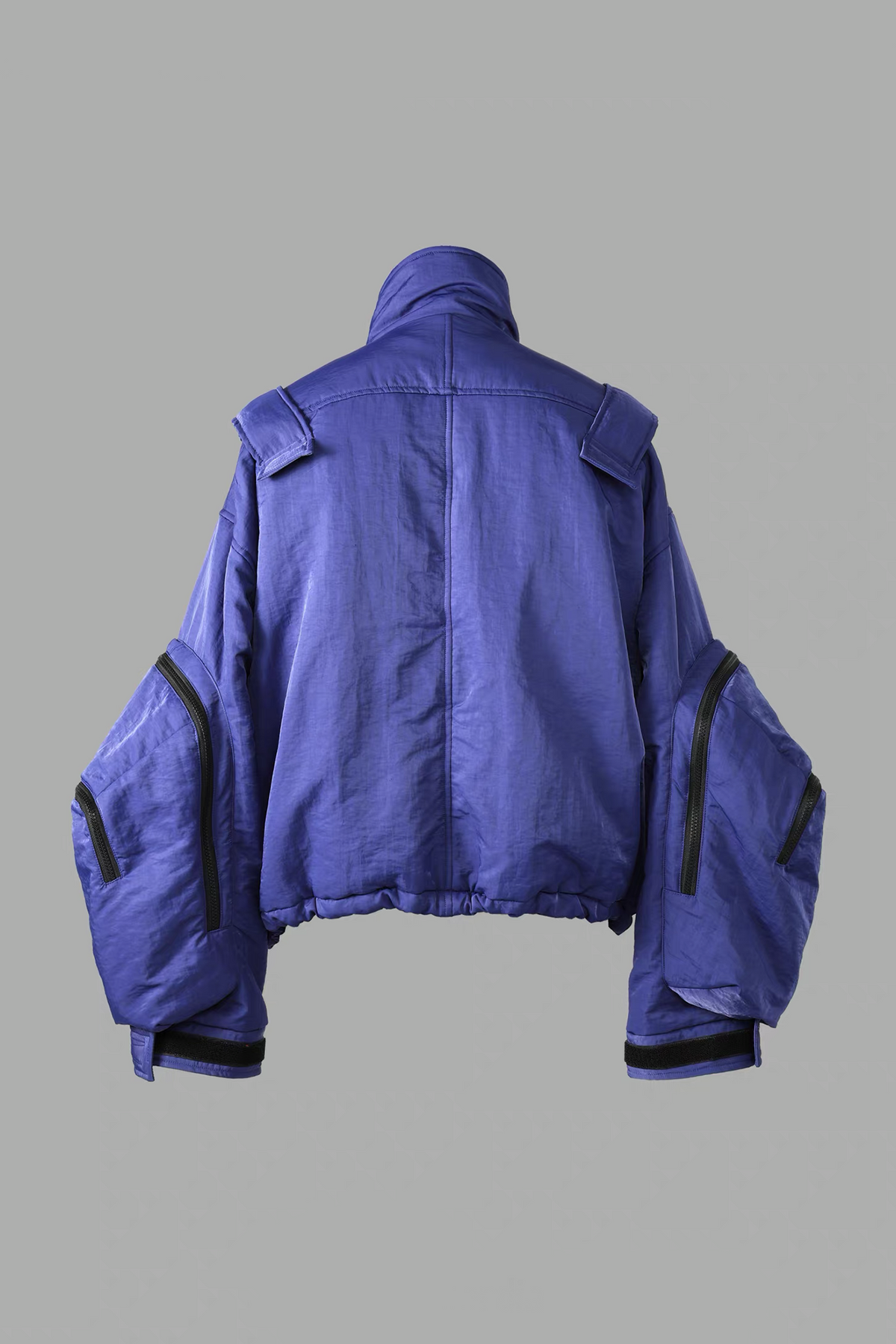 VANGUARDIA Multi-Pocket Cropped Puffer Jacket