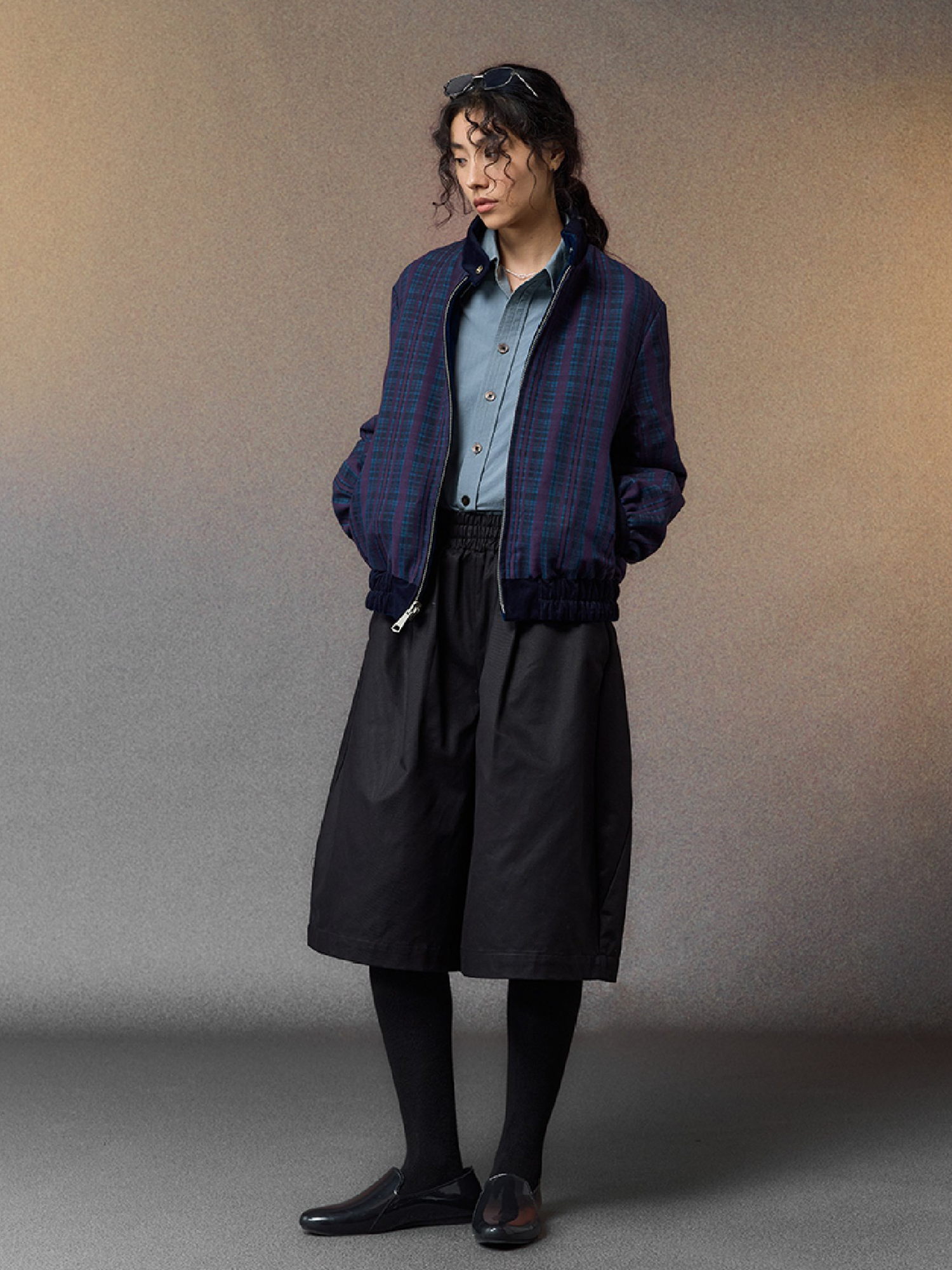 ALVNG AR ANTS Reversible Velvet Plaid Jacket, premium urban and streetwear designers apparel on PROJECTISR.com, ALVNG AR ANTS