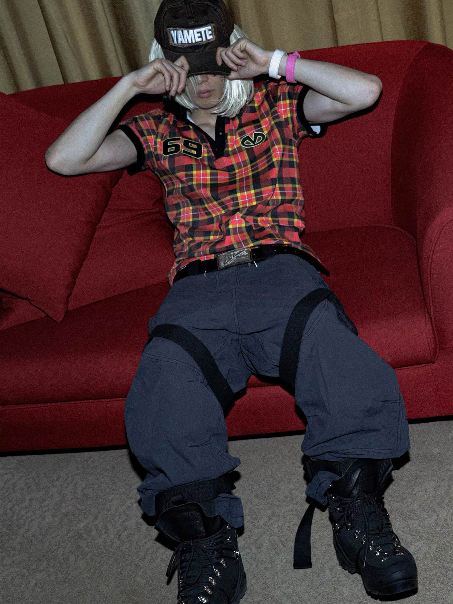 PCCVISION Adjustable Strap Washed Utility Cargo Pants, premium urban and streetwear designers apparel on PROJECTISR.com, PCCVISION
