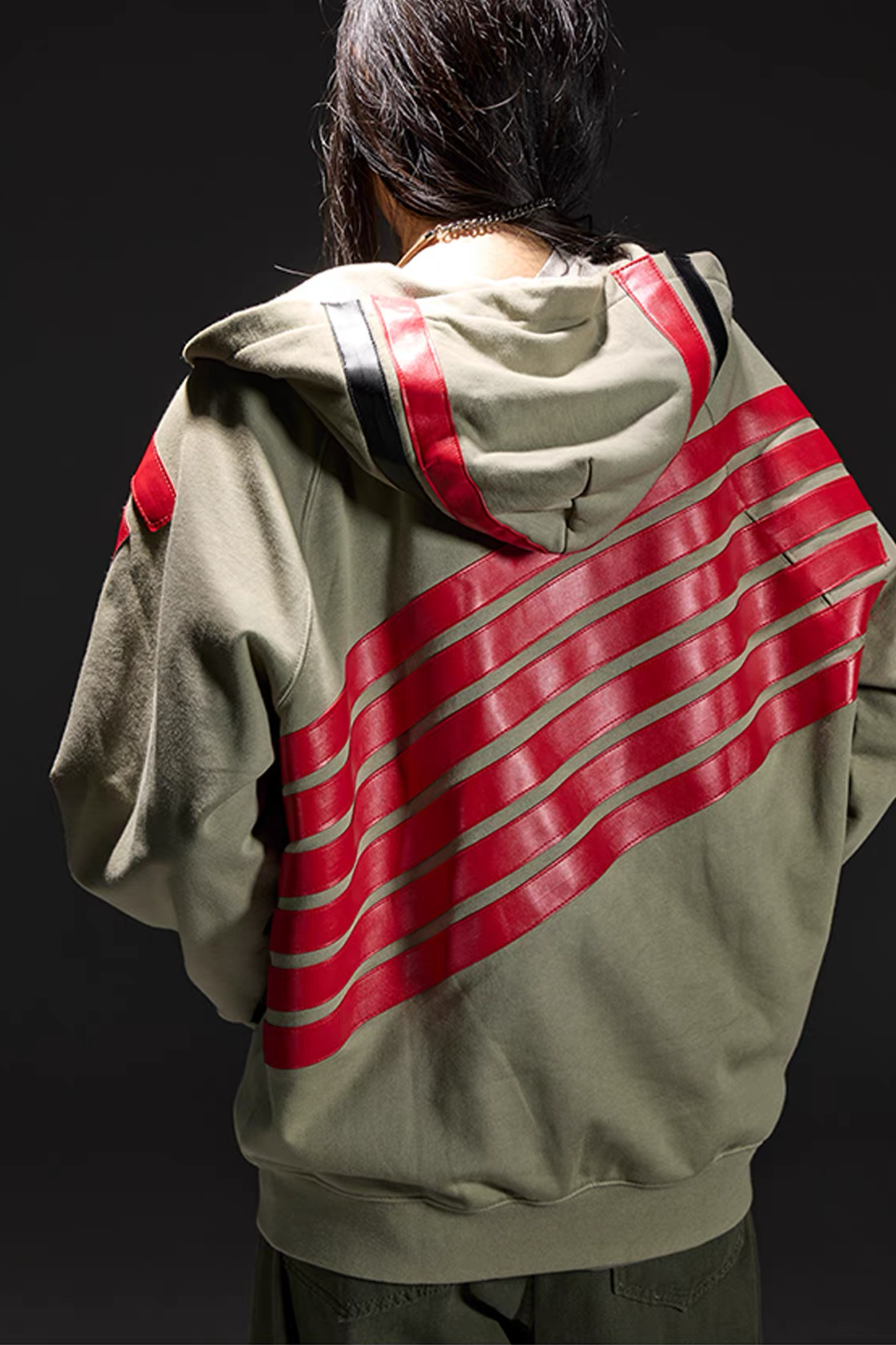 NOTHINGNESS WORLD Four-Stripe Zip-Up Hoodie, premium urban and streetwear designers apparel on PROJECTISR.com, NOTHINGNESS WORLD