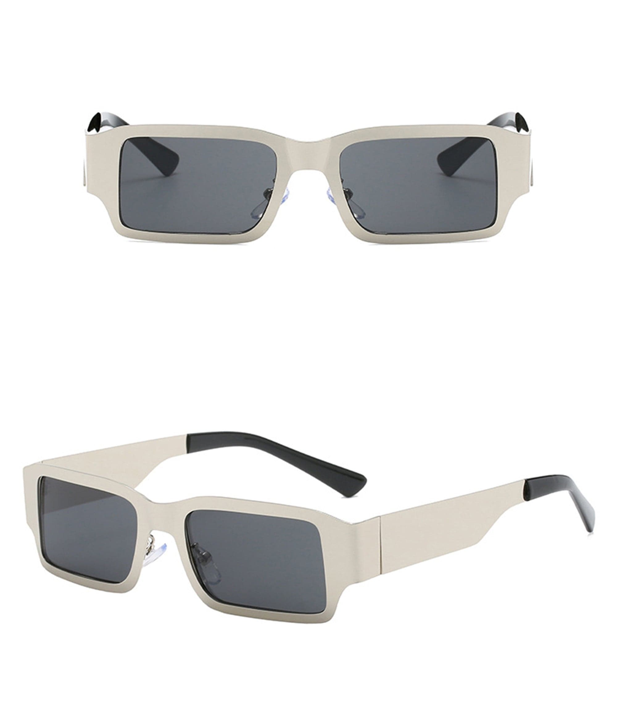 DAMAGE ASIA OPTICALS Metallic Square Frame Sunglasses, premium urban and streetwear designers apparel on PROJECTISR.com, DAMAGE ASIA