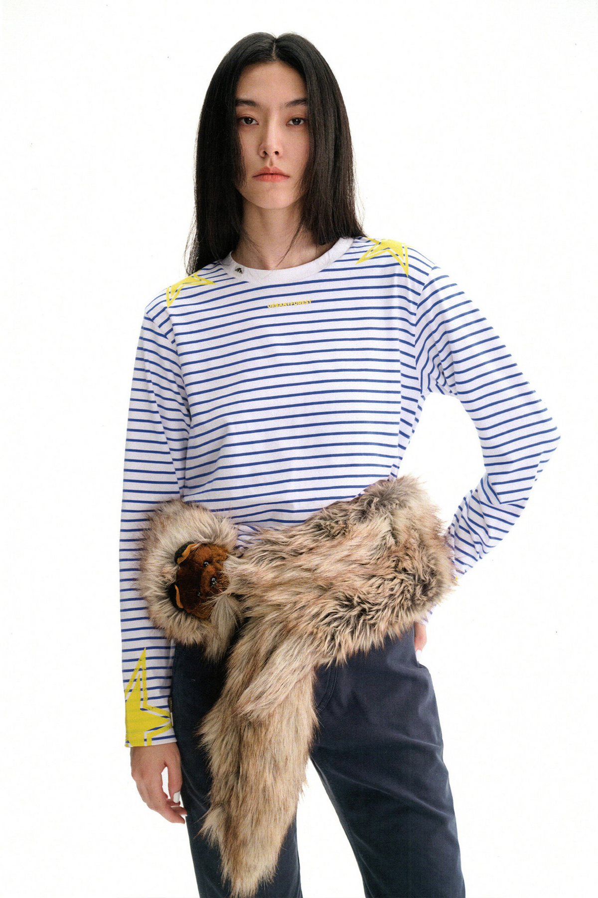 URBAN+FOREST Animal Doll Faux Fur Stole, premium urban and streetwear designers apparel on PROJECTISR.com, URBAN+FOREST