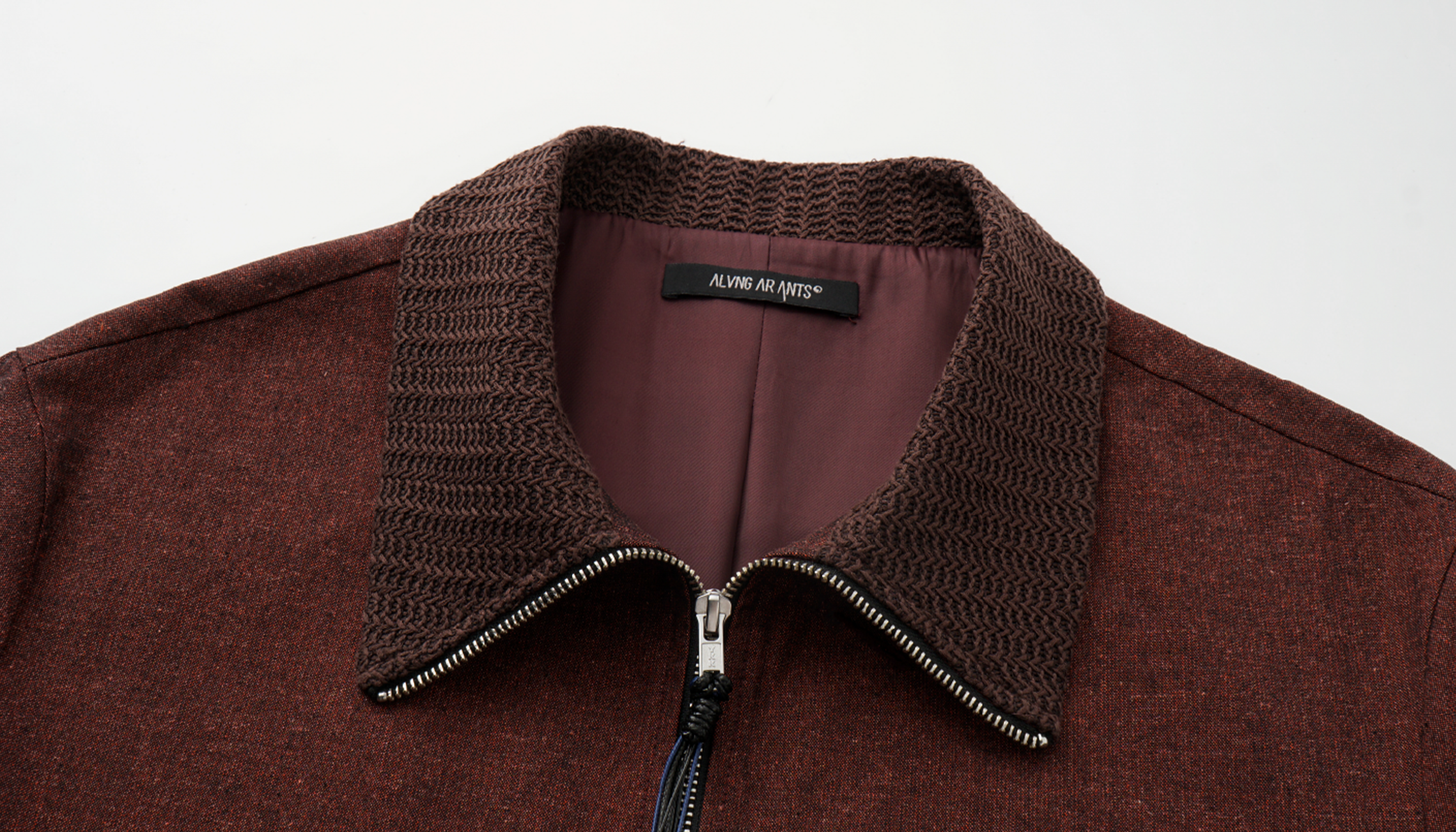 ALVNG AR ANTS Linen-Blend Draped-Belted Jacket, premium urban and streetwear designers apparel on PROJECTISR.com, ALVNG AR ANTS