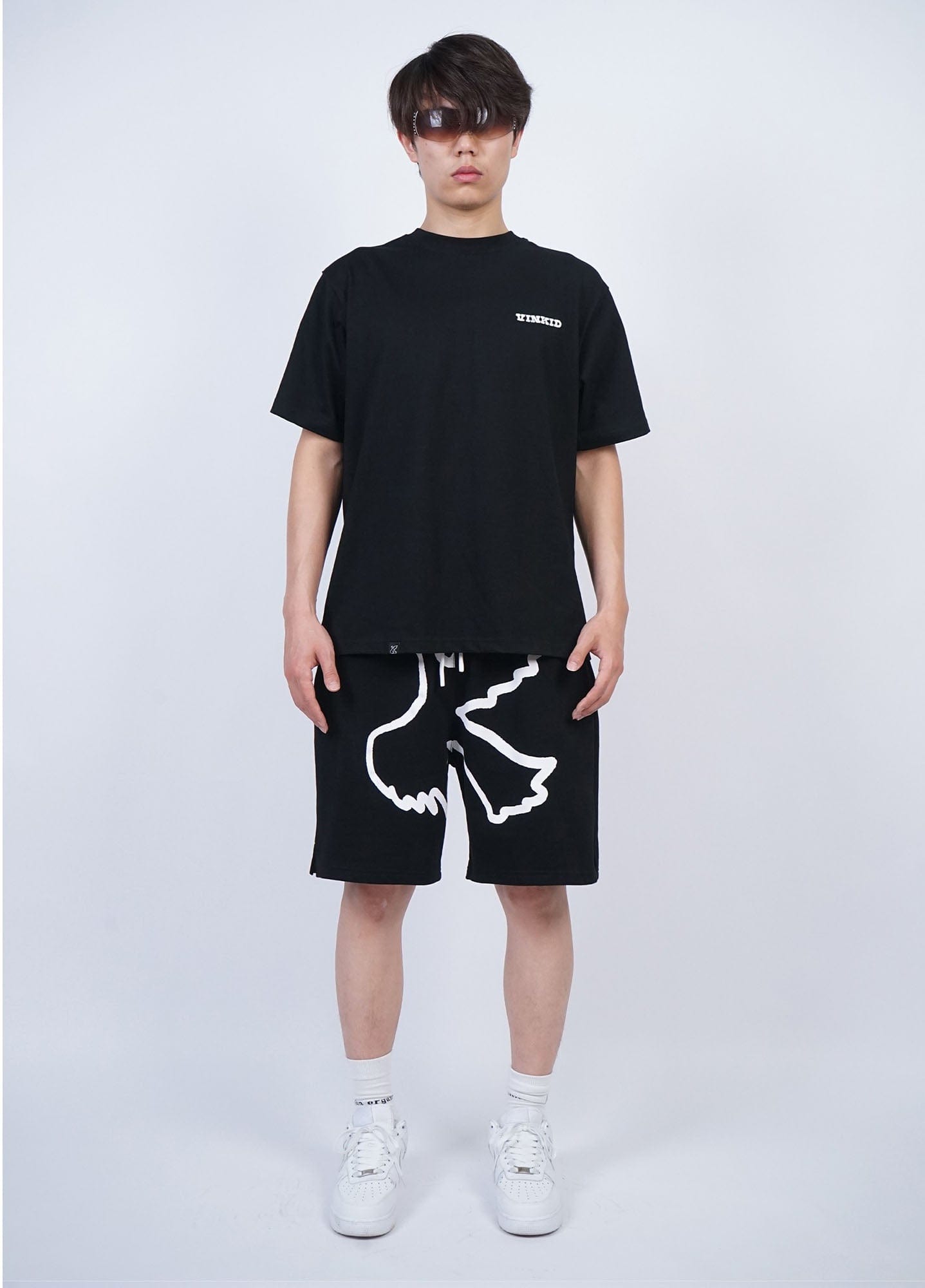 VINKID Dove Graphic Drawstring Sweat Shorts, premium urban and streetwear designers apparel on PROJECTISR.com, VINKID