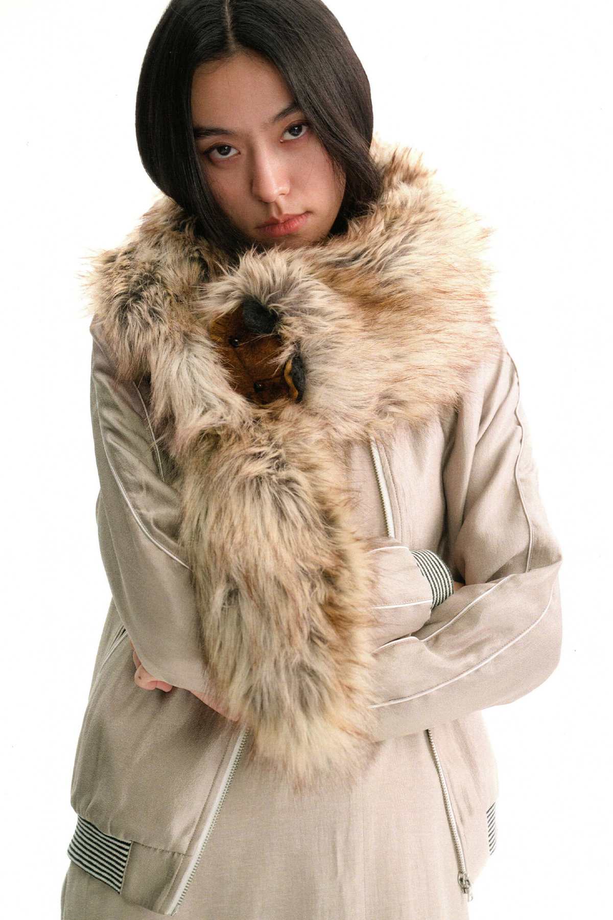 URBAN+FOREST Animal Doll Faux Fur Stole, premium urban and streetwear designers apparel on PROJECTISR.com, URBAN+FOREST