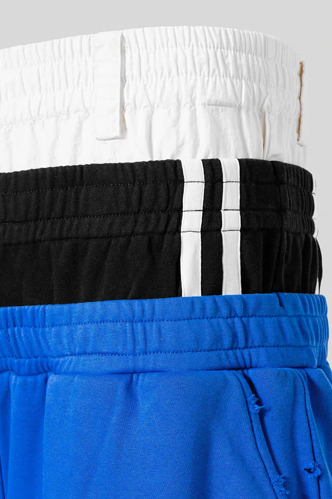 VANGUARDIA Triple-Waistband Spliced Wide-Leg Sweatpants
