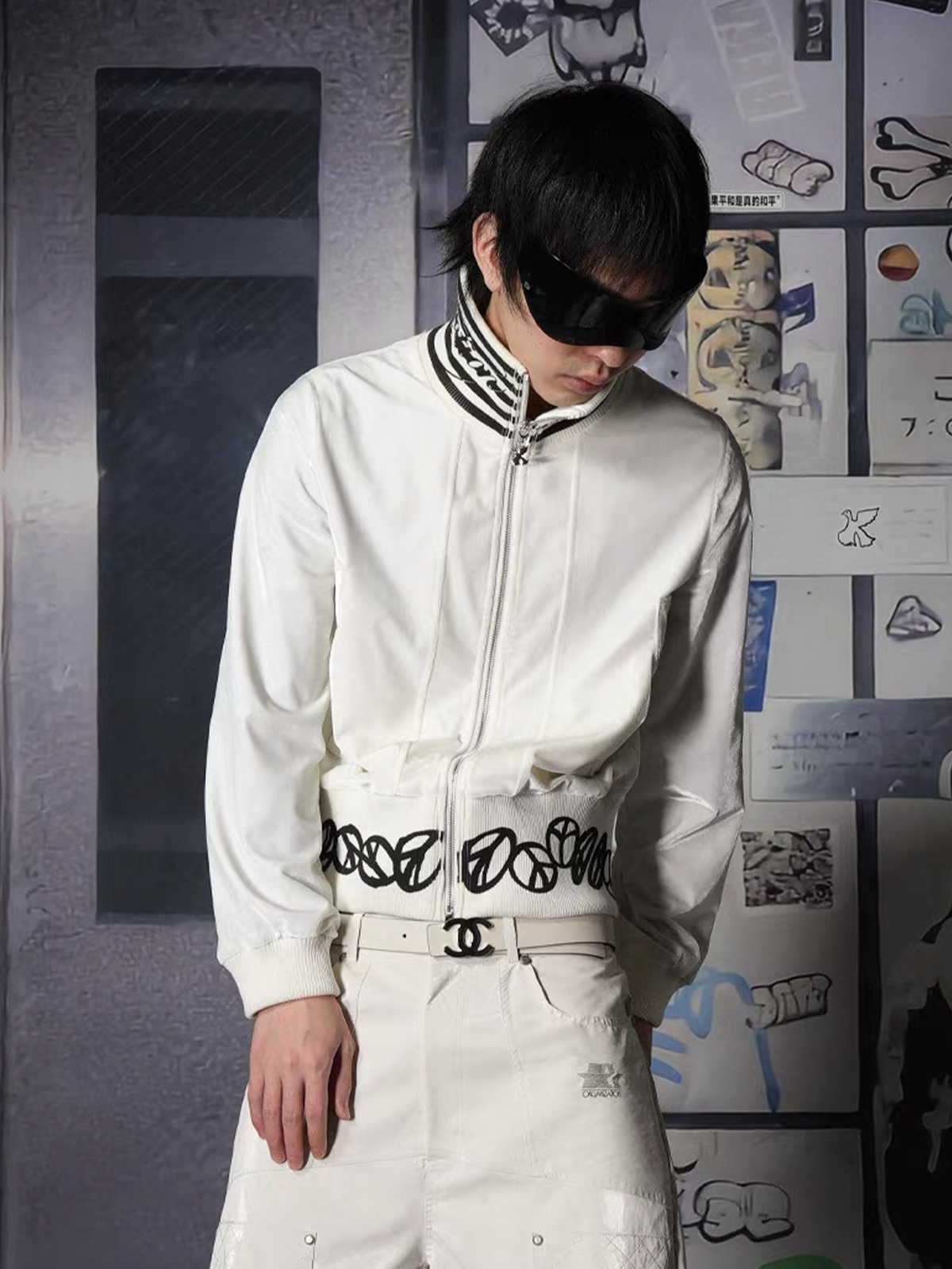 VINKID Anti-War Graphic Stand-Collar Jacket, premium urban and streetwear designers apparel on PROJECTISR.com, VINKID