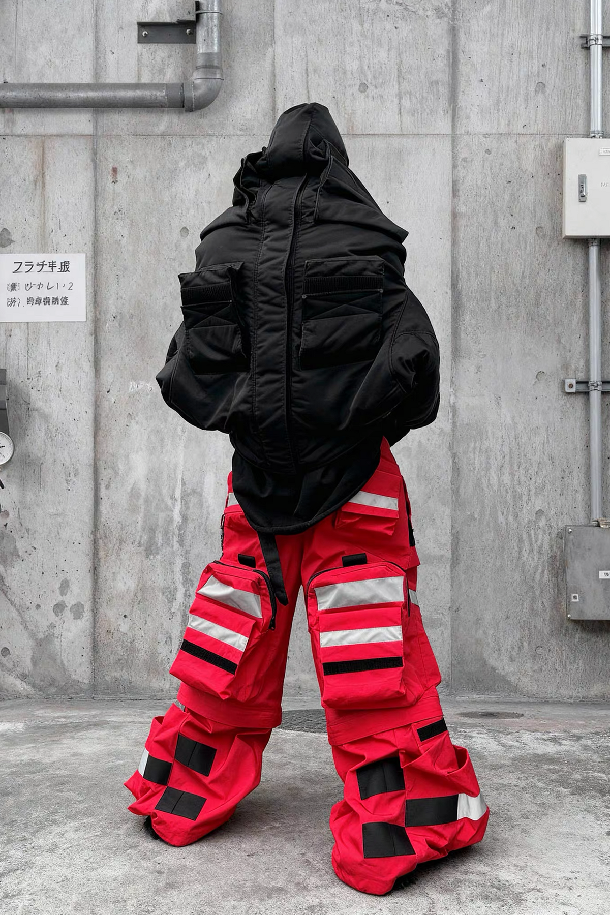 VANGUARDIA Reflective Multi-Pocket Nylon Cargo Pants