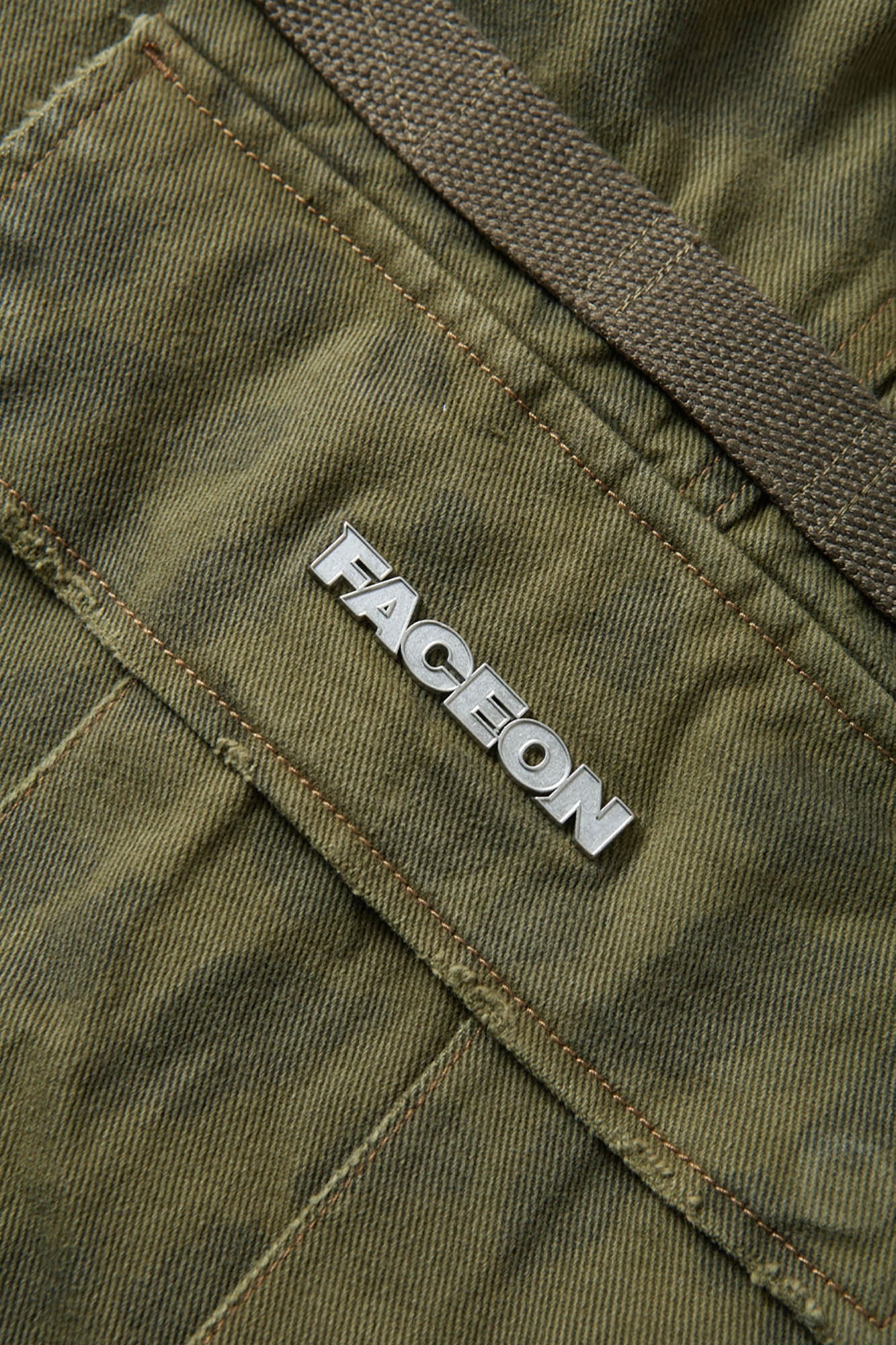 FACEONLAB Camo Leopard Pleated Straight-Leg Cargo Pants, premium urban and streetwear designers apparel on PROJECTISR.com, FACEONLAB