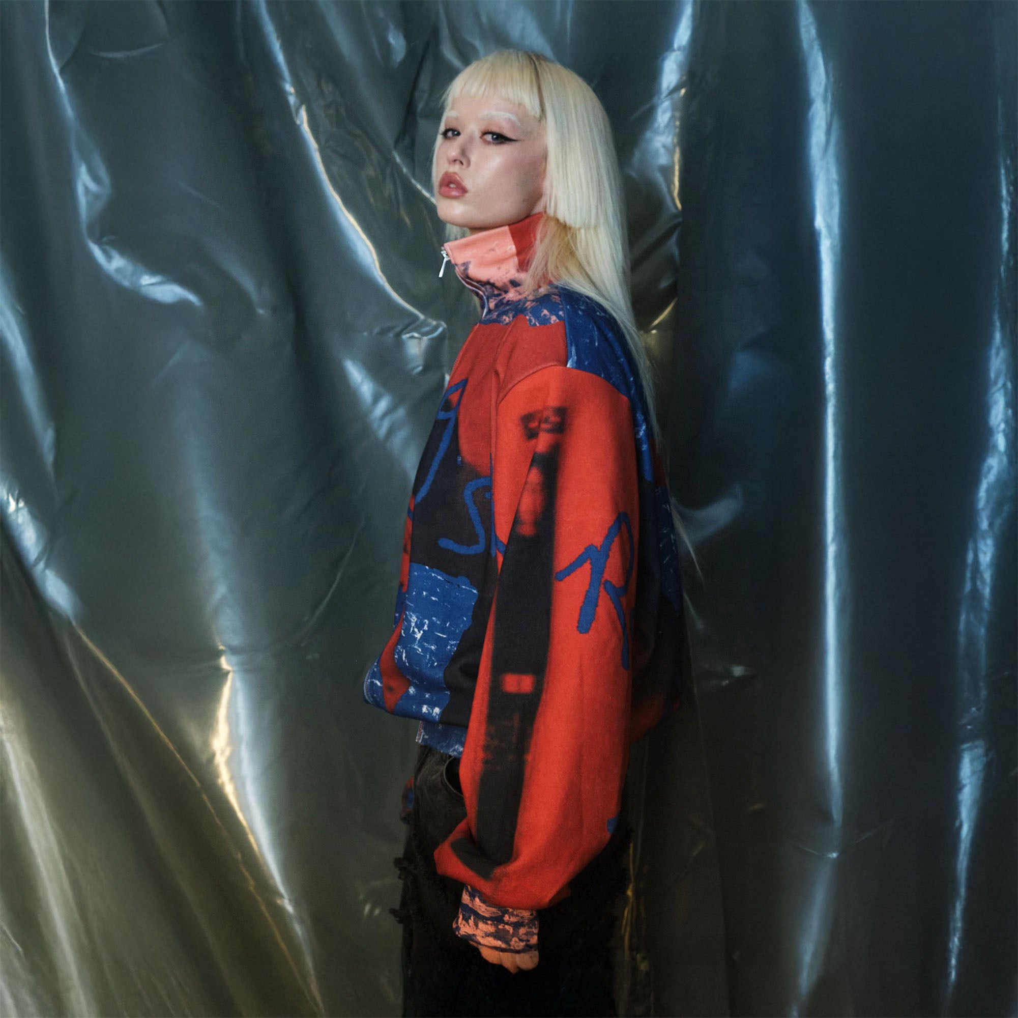 RECOVER ZONE Graffiti High-Neck Jacket