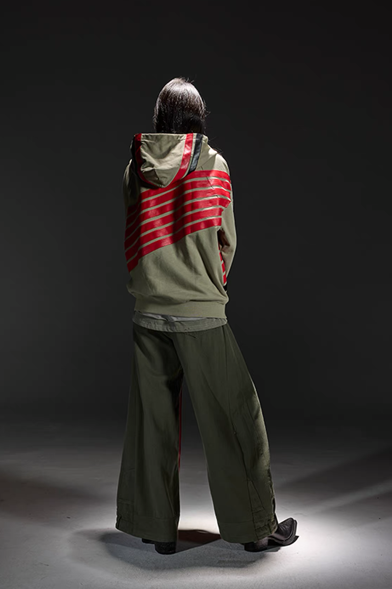 NOTHINGNESS WORLD Four-Stripe Zip-Up Hoodie, premium urban and streetwear designers apparel on PROJECTISR.com, NOTHINGNESS WORLD