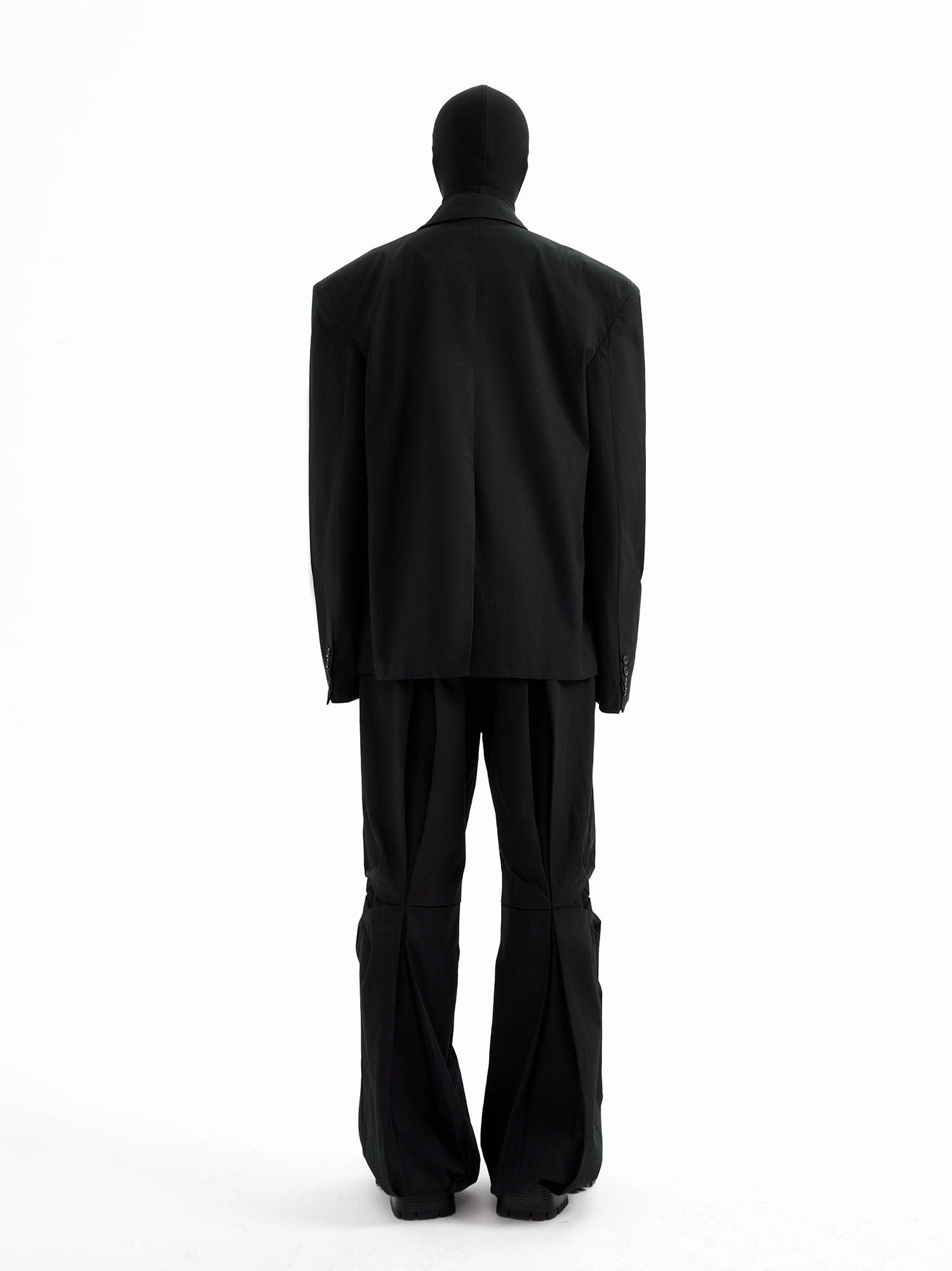 TRIANGLE PROJECT Asymmetrical Padded-Shoulder Oversized Blazer, premium urban and streetwear designers apparel on PROJECTISR.com, TRIANGLE PROJECT