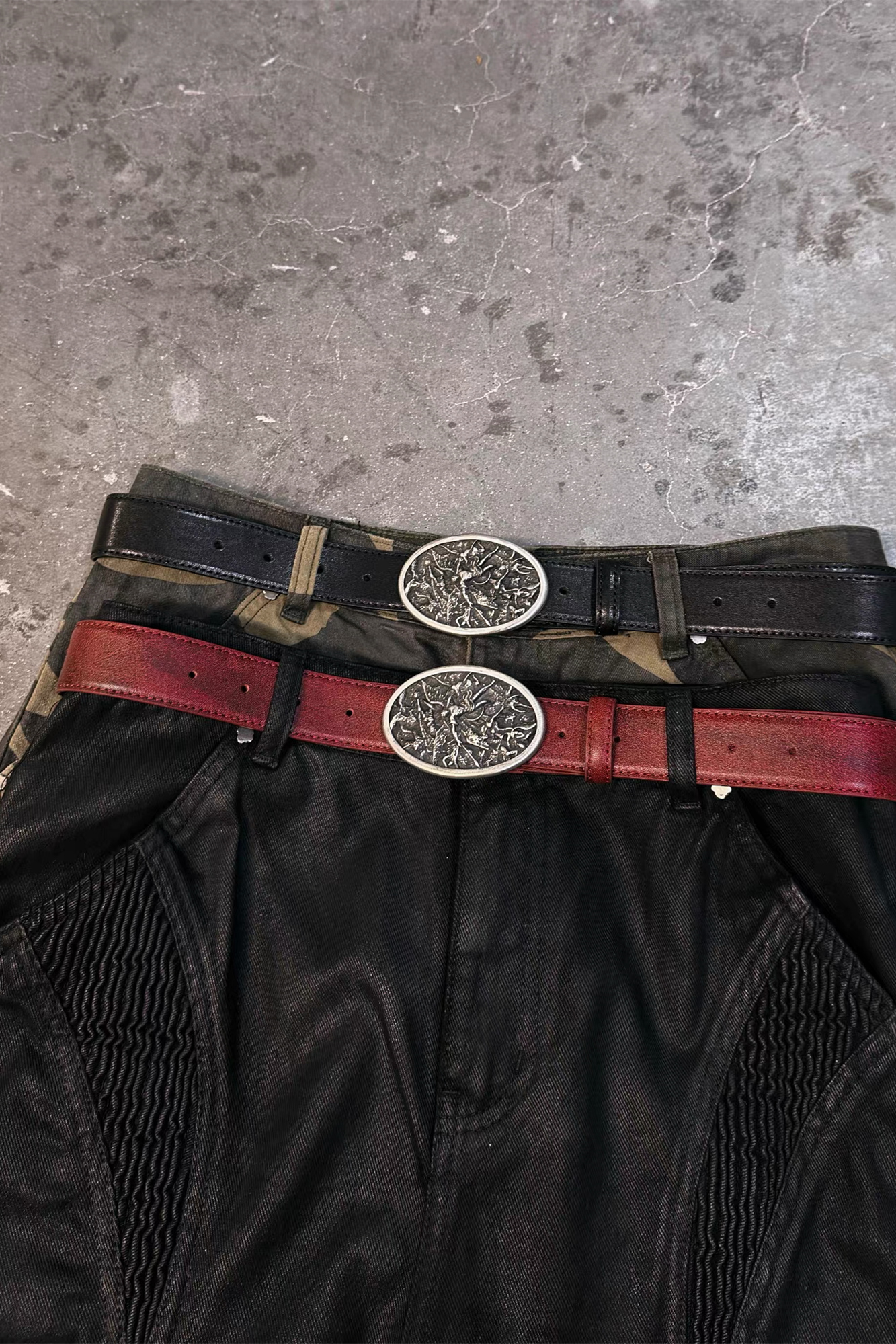 UNDERWATER Lucifer Buckle Calf Leather Belt, premium urban and streetwear designers apparel on PROJECTISR.com, UNDERWATER