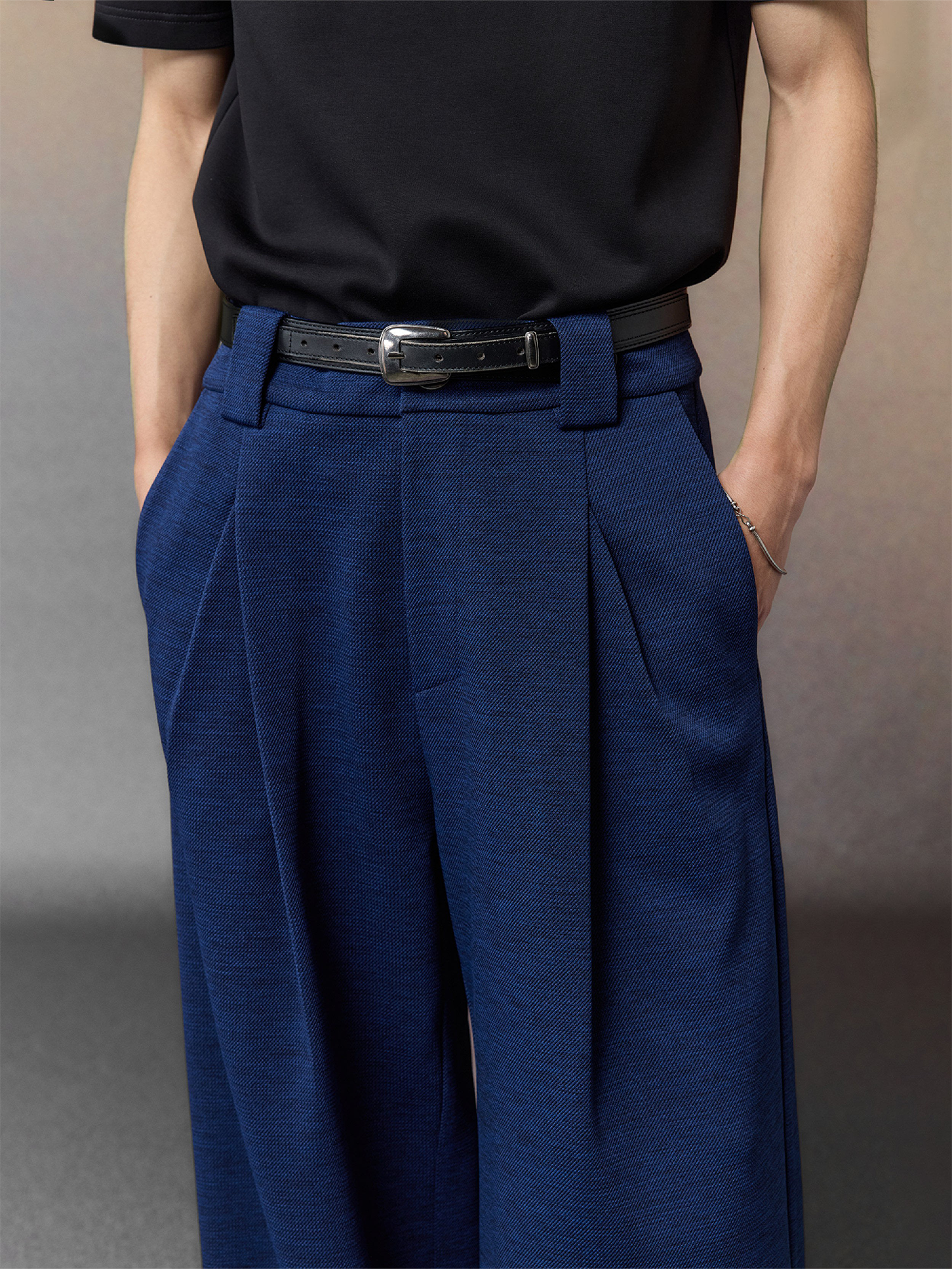 ALVNG AR ANTS Pleated Twill-Blend Wide Trousers