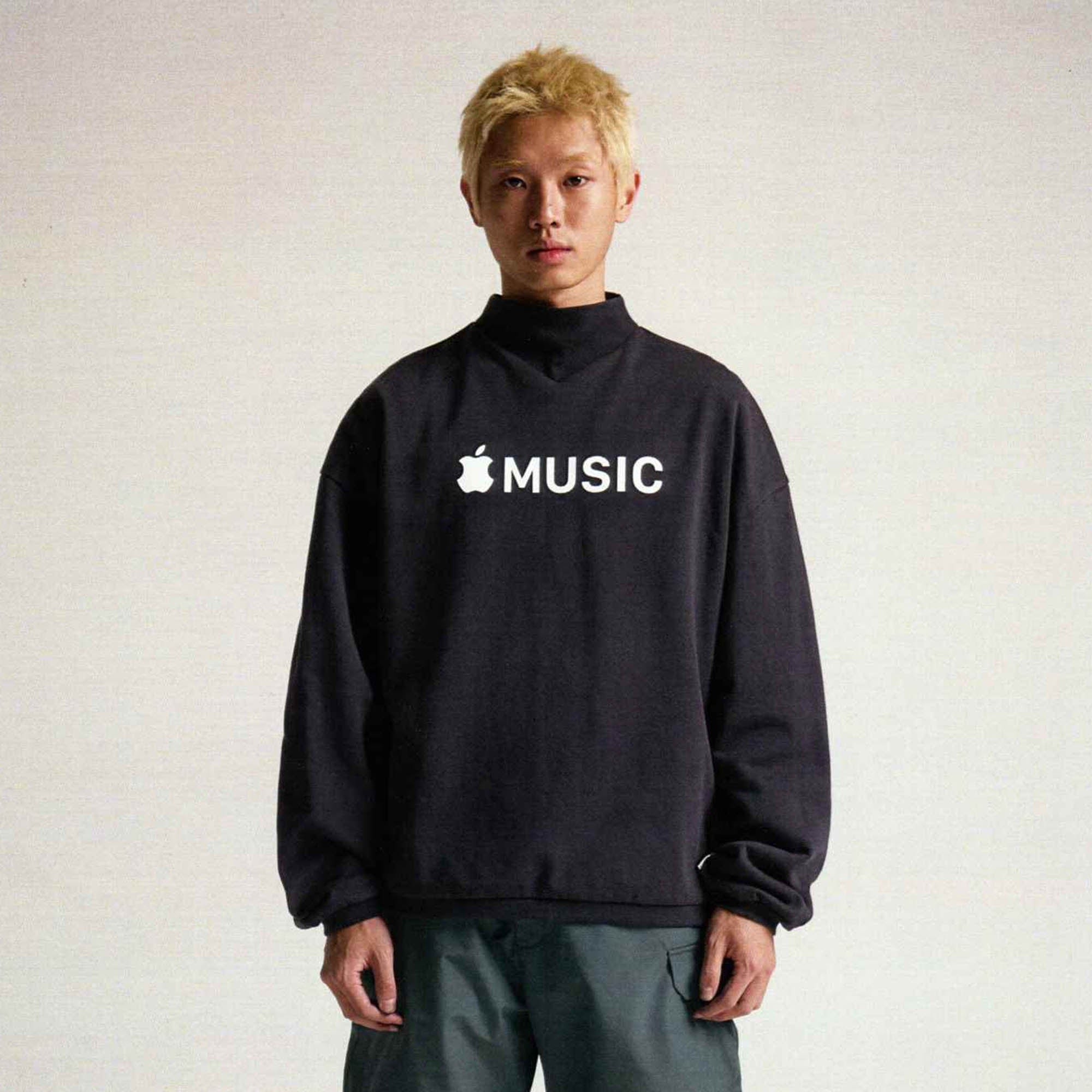 URBAN+FOREST Music Store Mock Neck Sweatshirt, premium urban and streetwear designers apparel on PROJECTISR.com, URBAN+FOREST