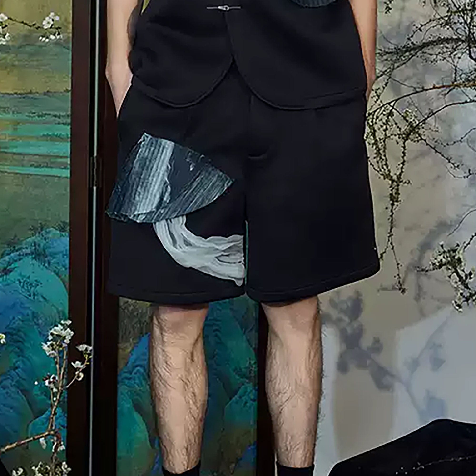 JIECHI Crinkled Tulle Layered Shorts, premium urban and streetwear designers apparel on PROJECTISR.com, JIECHI