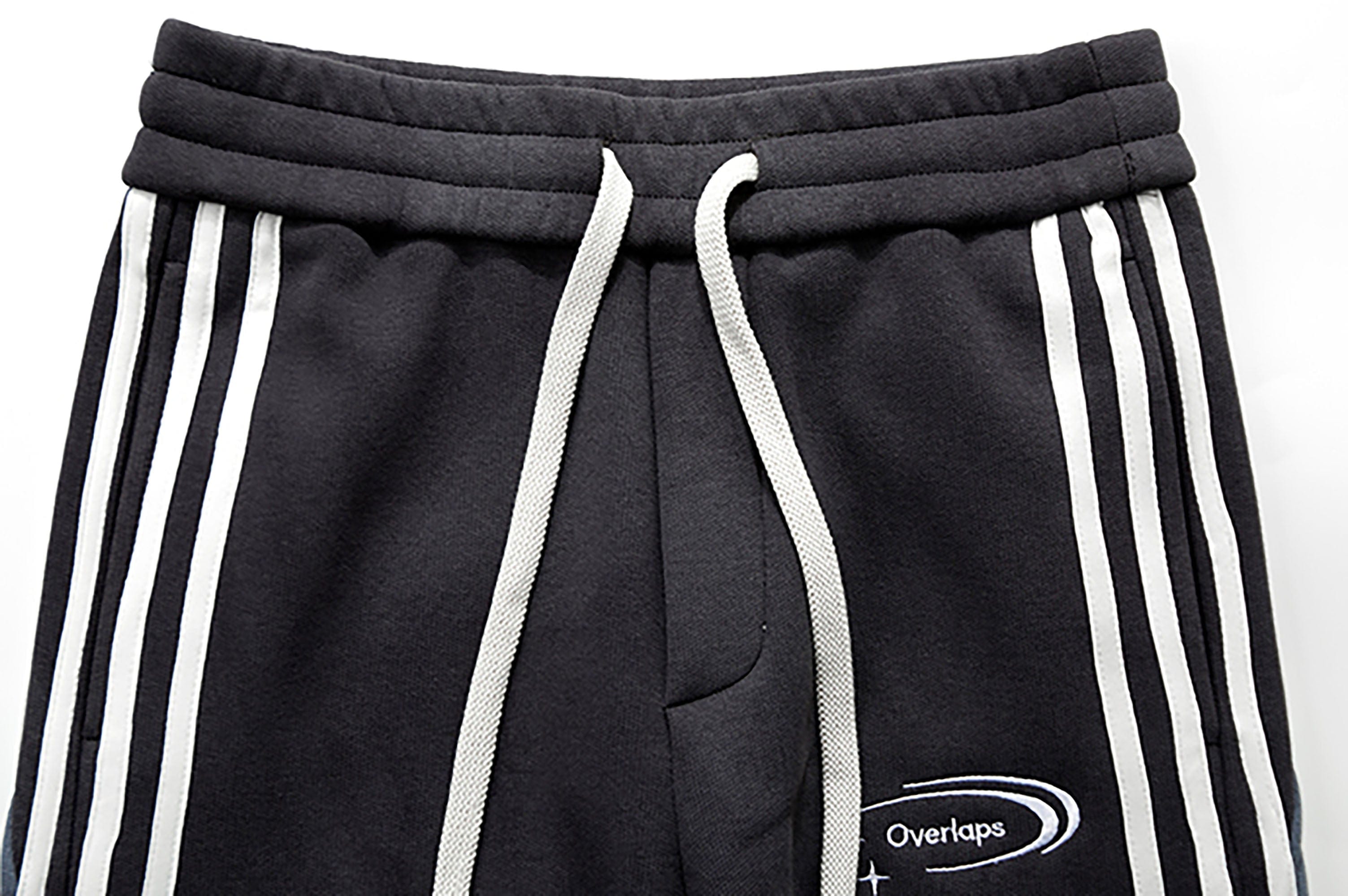 OVERLAPS Side Stripes Paneled Track Pants, premium urban and streetwear designers apparel on PROJECTISR.com, OVERLAPS