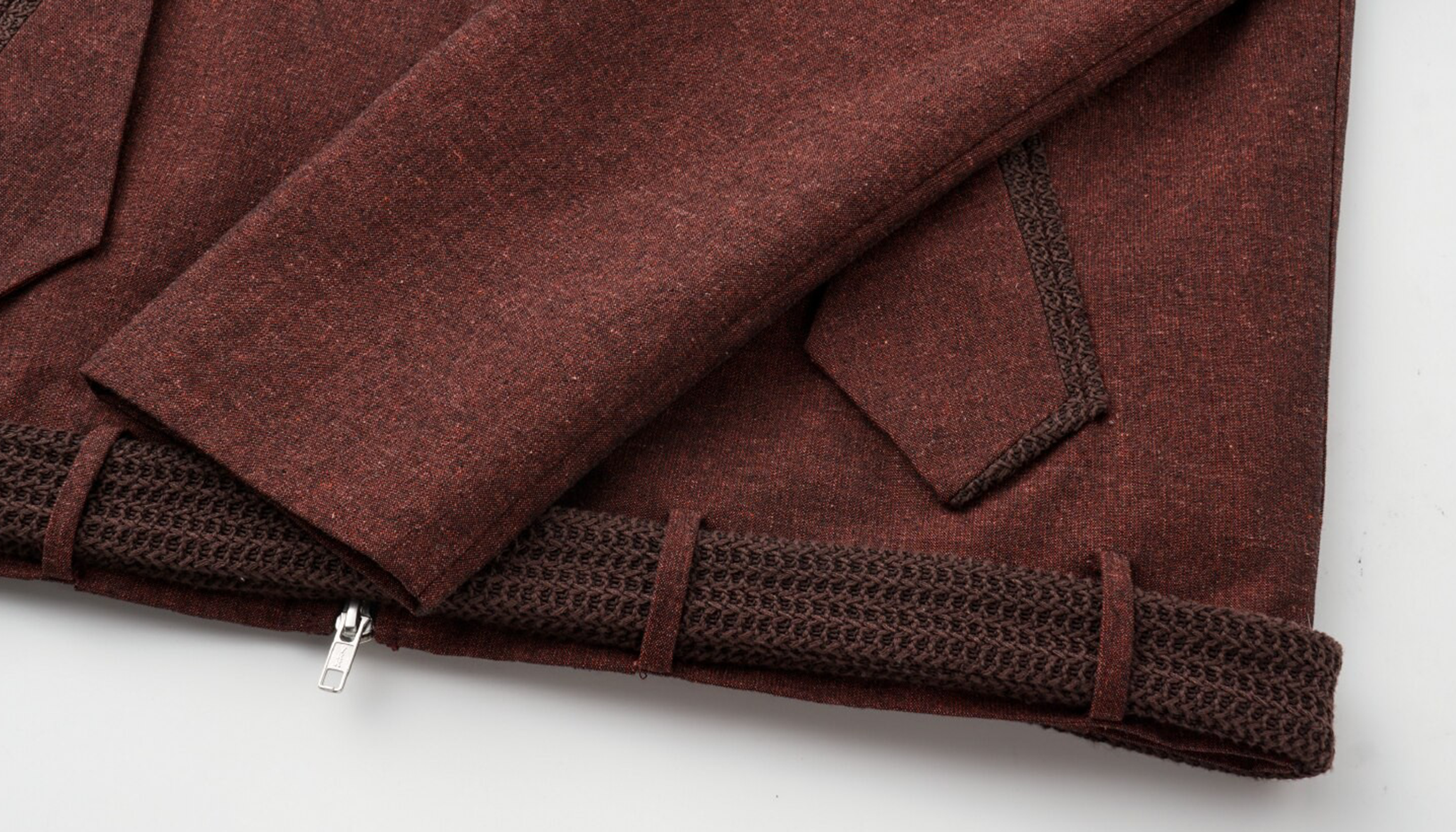 ALVNG AR ANTS Linen-Blend Draped-Belted Jacket, premium urban and streetwear designers apparel on PROJECTISR.com, ALVNG AR ANTS