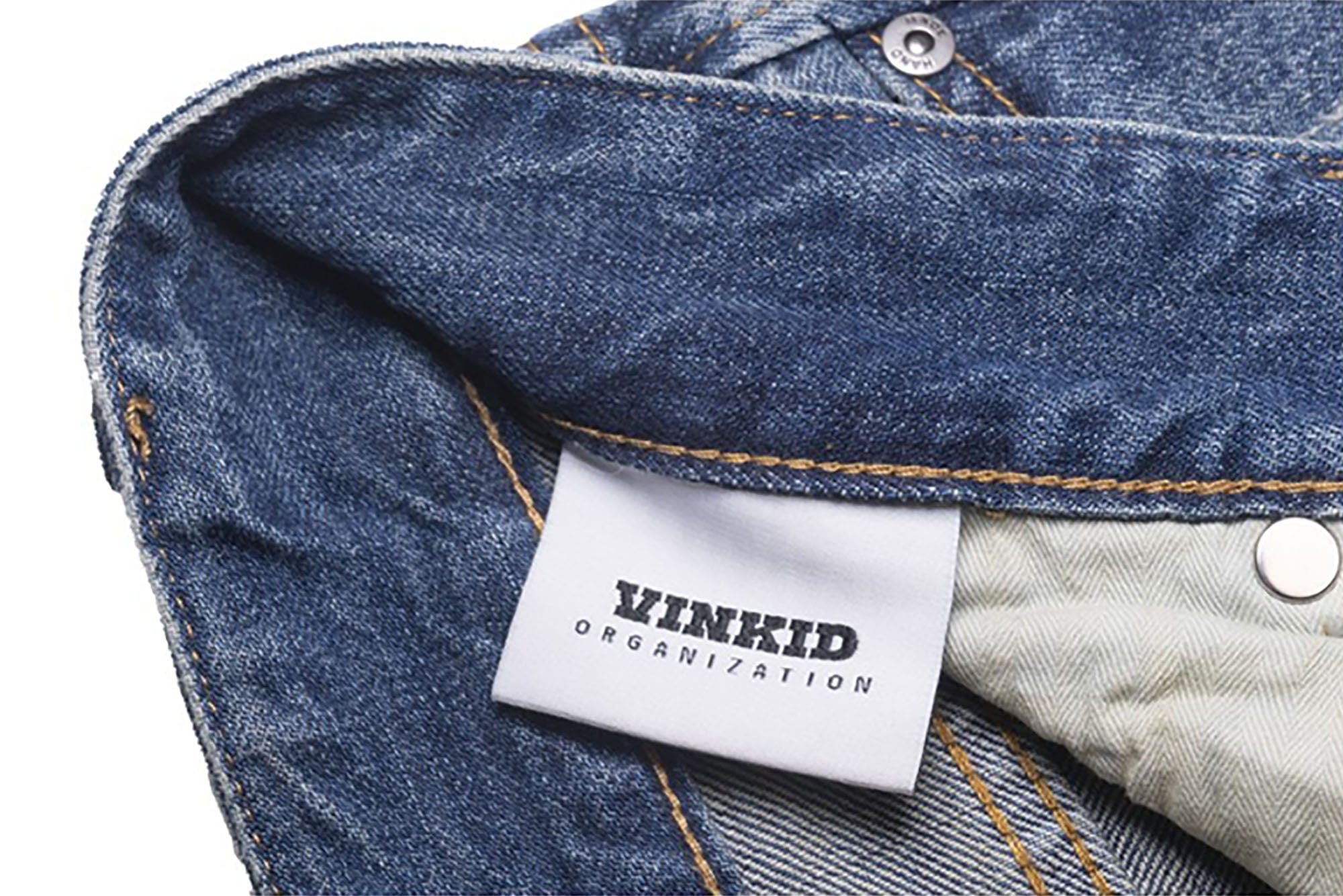 VINKID Dove Embroidered Distressed Stacked Jeans, premium urban and streetwear designers apparel on PROJECTISR.com, VINKID
