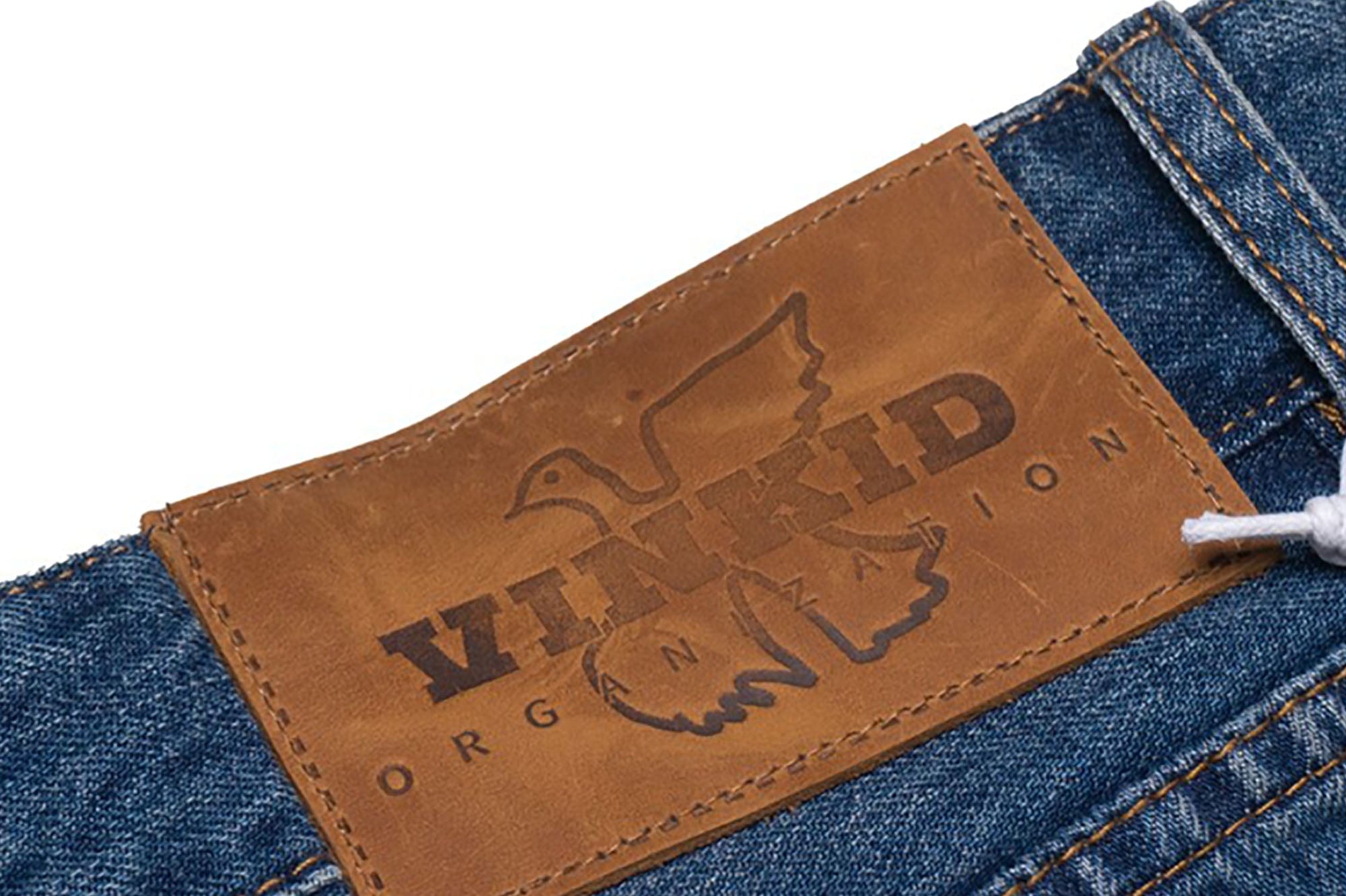 VINKID Dove Embroidered Distressed Stacked Jeans, premium urban and streetwear designers apparel on PROJECTISR.com, VINKID