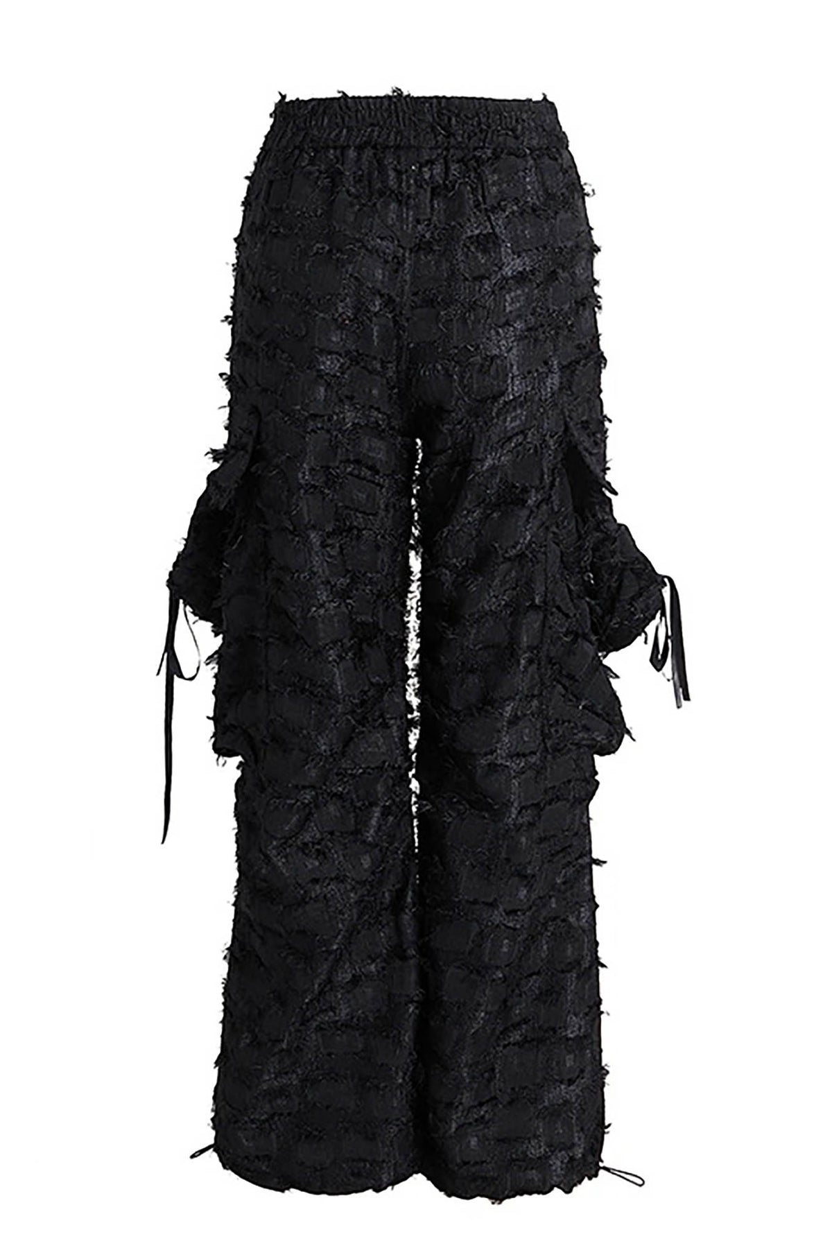 DND4DESxFaychui Fuzzy Grid Multi-Pocket Low-Rise Pants, premium urban and streetwear designers apparel on PROJECTISR.com, DND4DES