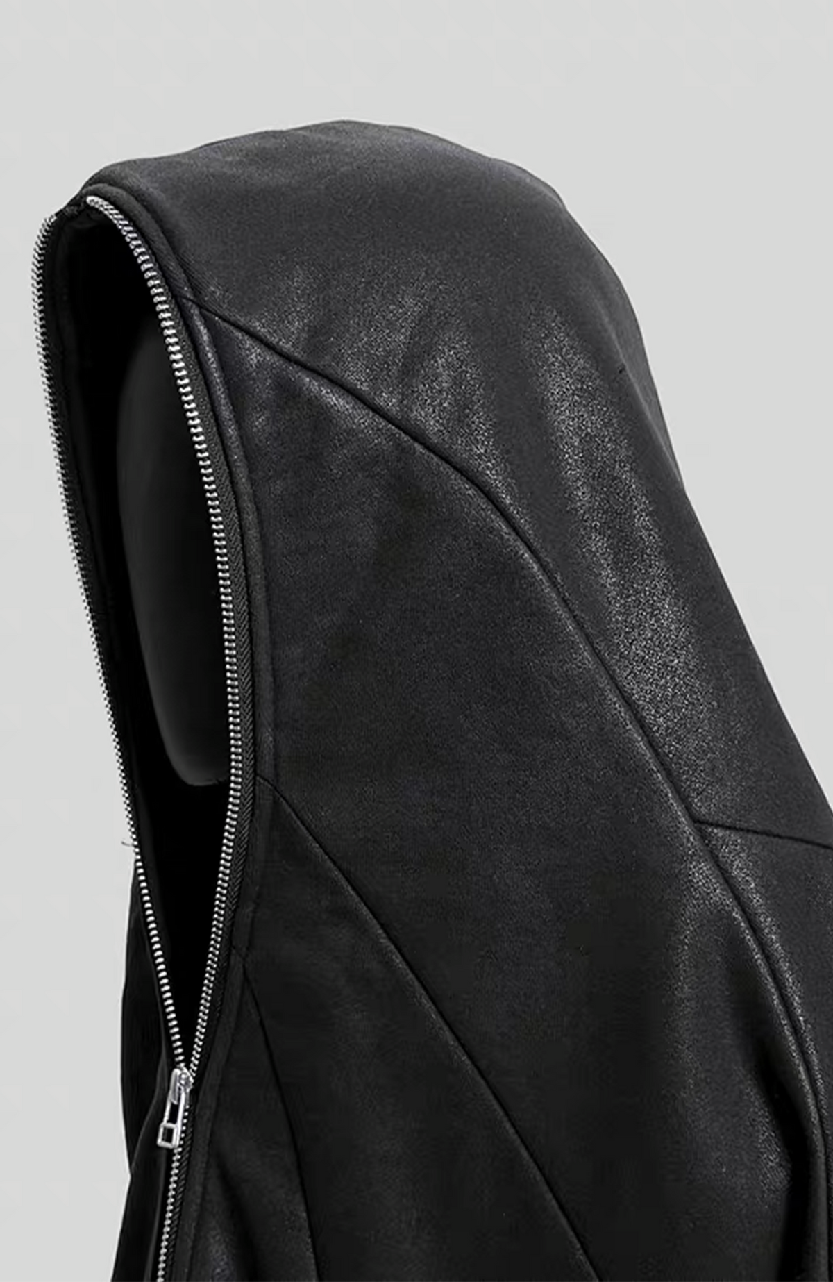VANGUARDIA Brush-Wax Coated Oversized Hooded Jacket