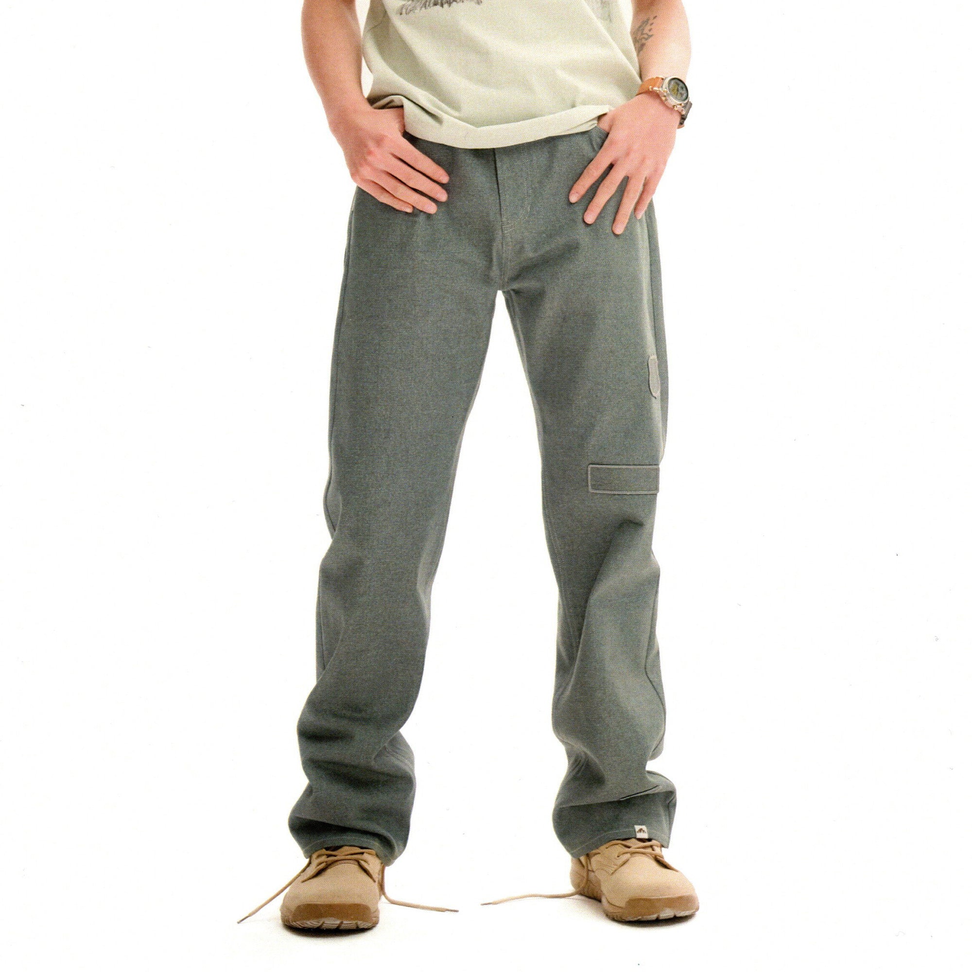 URBAN+FOREST Minimal Patch Straight-Leg Denim, premium urban and streetwear designers apparel on PROJECTISR.com, URBAN+FOREST