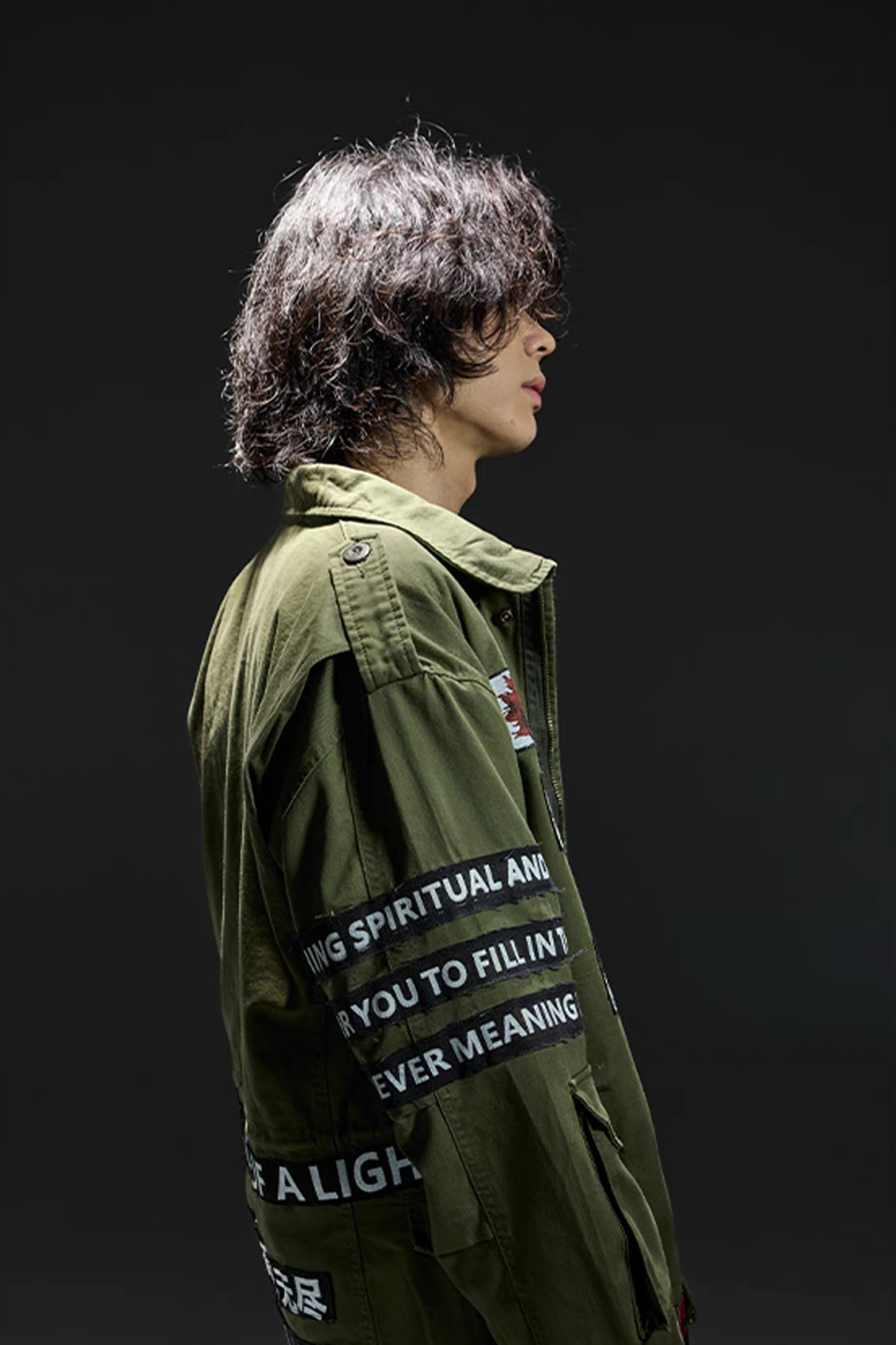 NOTHINGNESS WORLD Slogan Patchwork Multi-Pocket Utility Jacket, premium urban and streetwear designers apparel on PROJECTISR.com, NOTHINGNESS WORLD