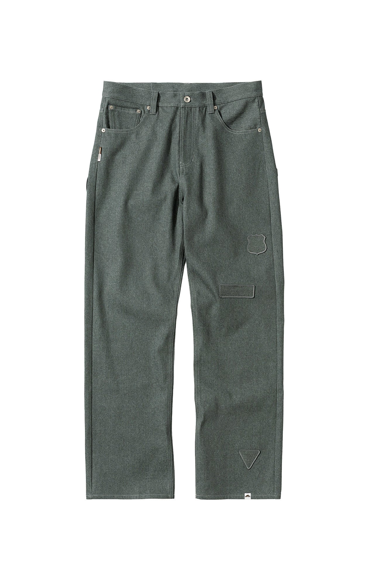 URBAN+FOREST Minimal Patch Straight-Leg Denim, premium urban and streetwear designers apparel on PROJECTISR.com, URBAN+FOREST