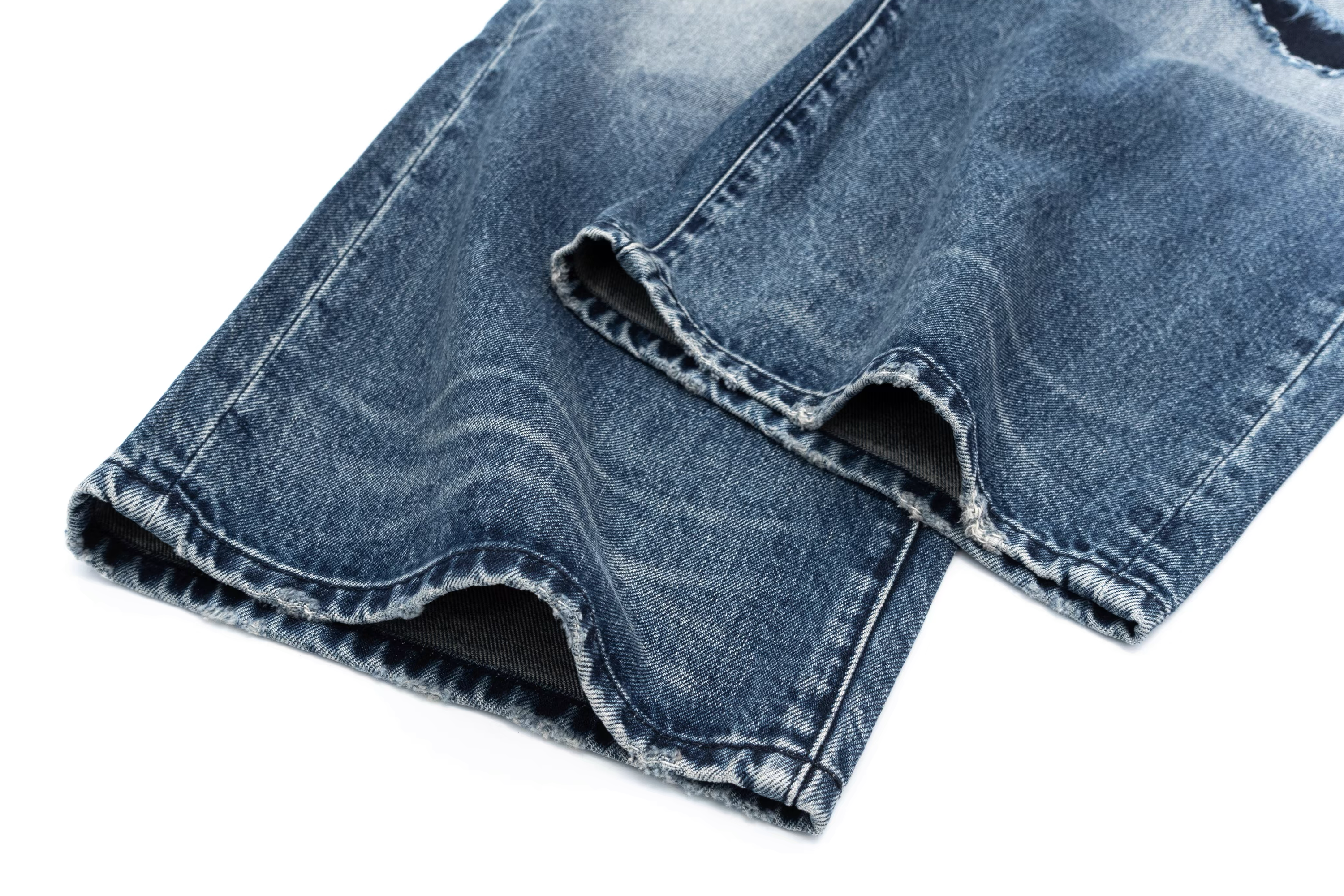 IN EXISTENCE x STM Washed Patched Distressed Straight Jeans, premium urban and streetwear designers apparel on PROJECTISR.com, IN EXISTENCE