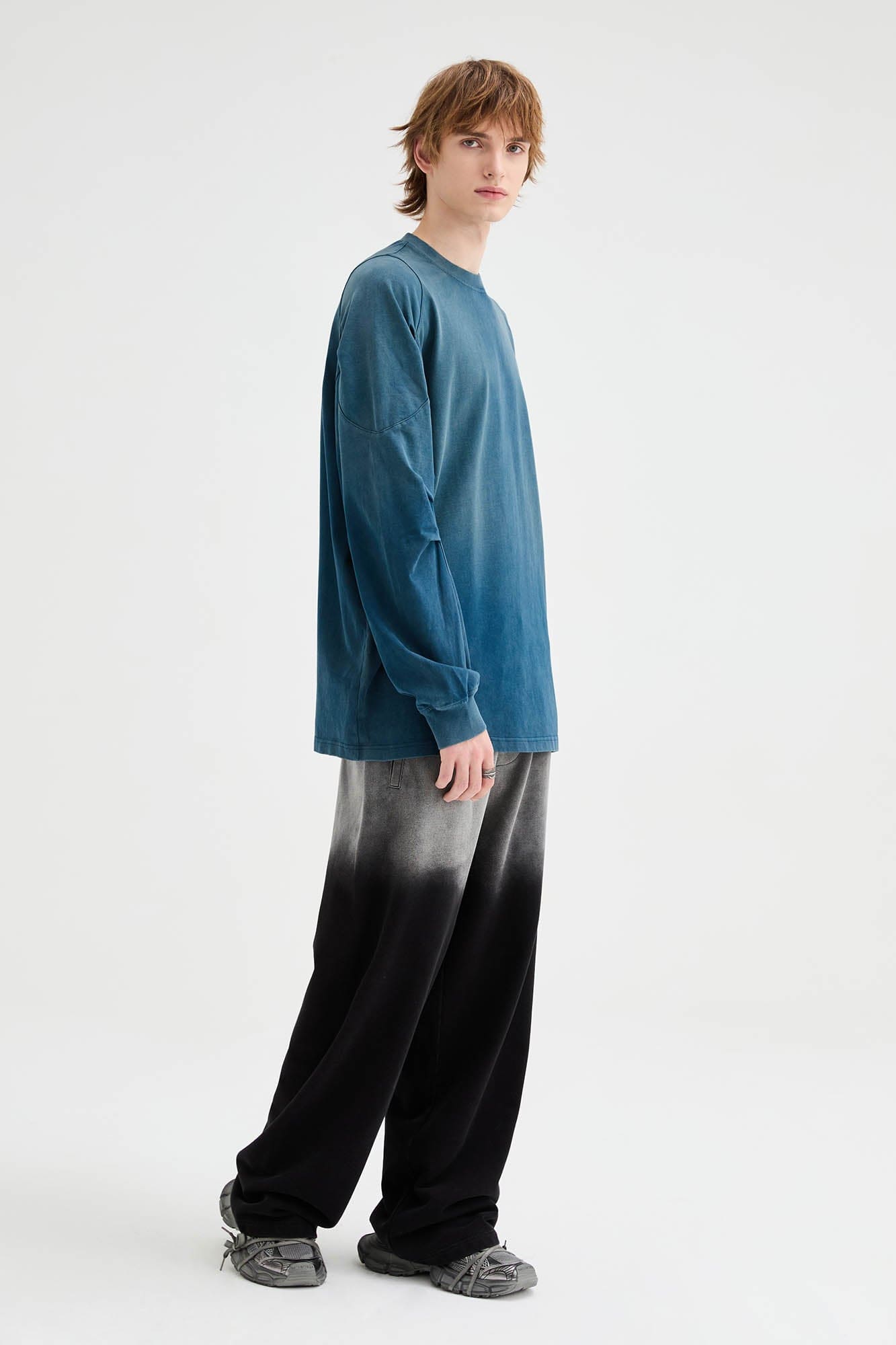 ORGANIC EMOTION Iceberg Gradient Long-Sleeve Tee, premium urban and streetwear designers apparel on PROJECTISR.com, ORGANIC EMOTION