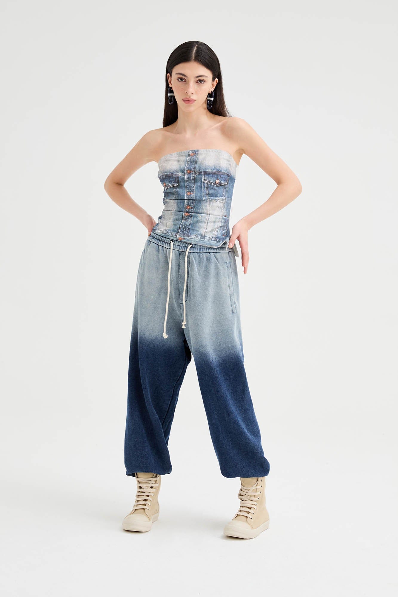 ORGANIC EMOTION Gradient Straight-Leg Drawstring Sweatpants, premium urban and streetwear designers apparel on PROJECTISR.com, ORGANIC EMOTION