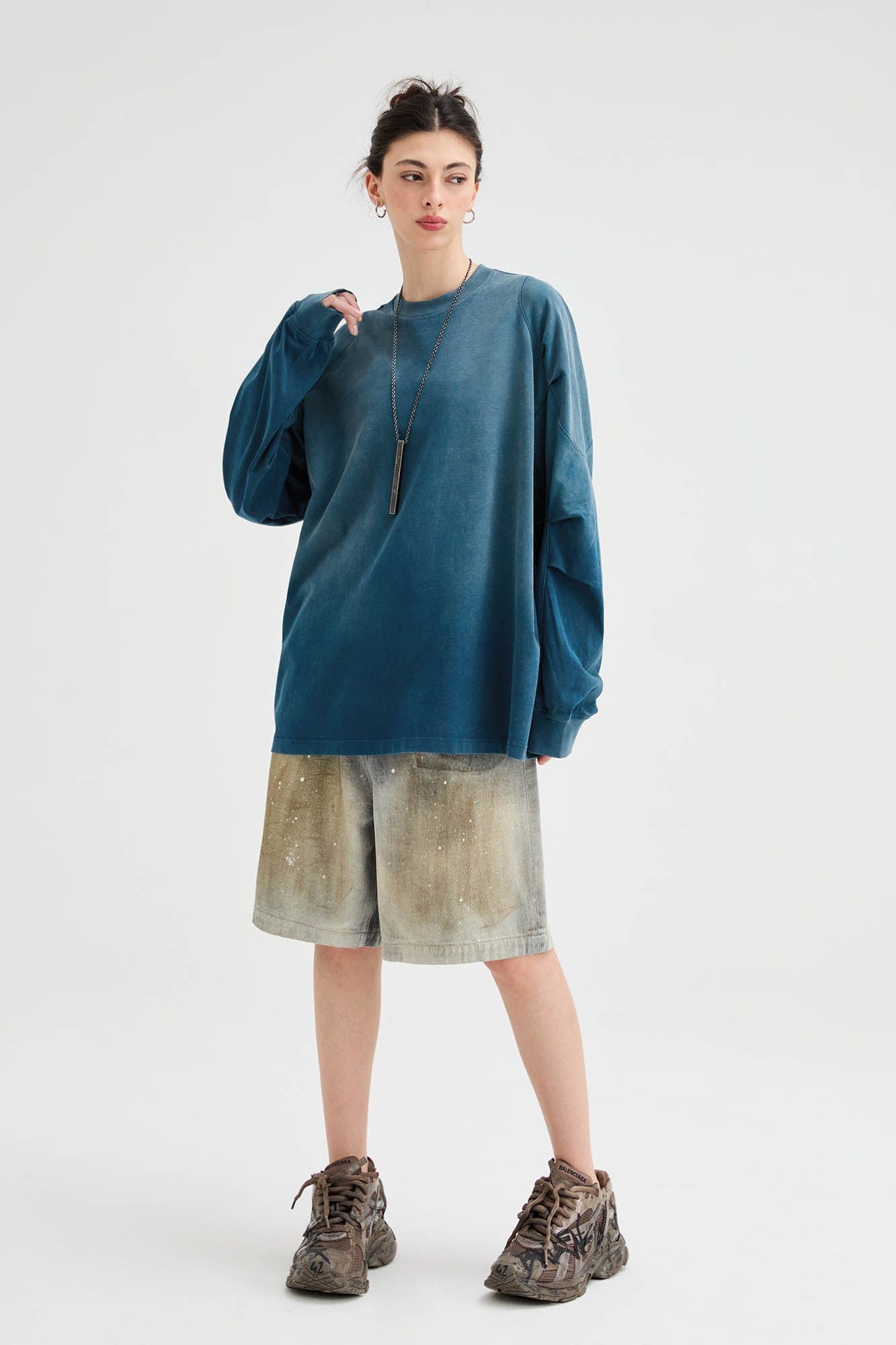 ORGANIC EMOTION Iceberg Gradient Long-Sleeve Tee, premium urban and streetwear designers apparel on PROJECTISR.com, ORGANIC EMOTION