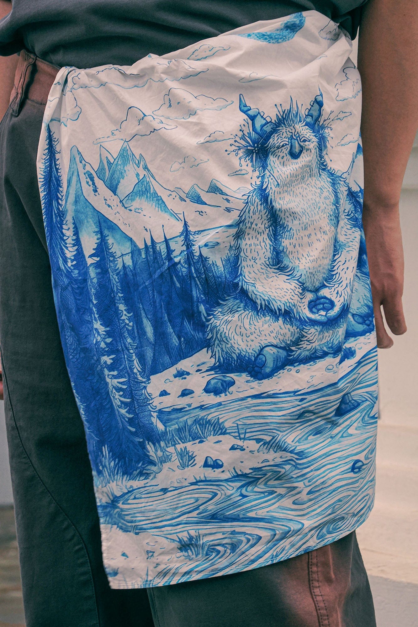 NERHI Meditating Yeti Scenic Graphic Bandana