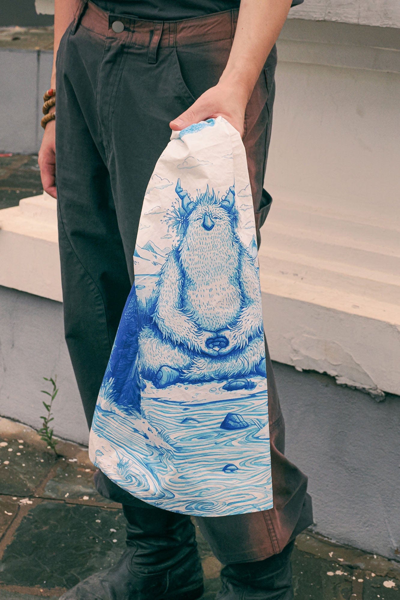 NERHI Meditating Yeti Scenic Graphic Bandana