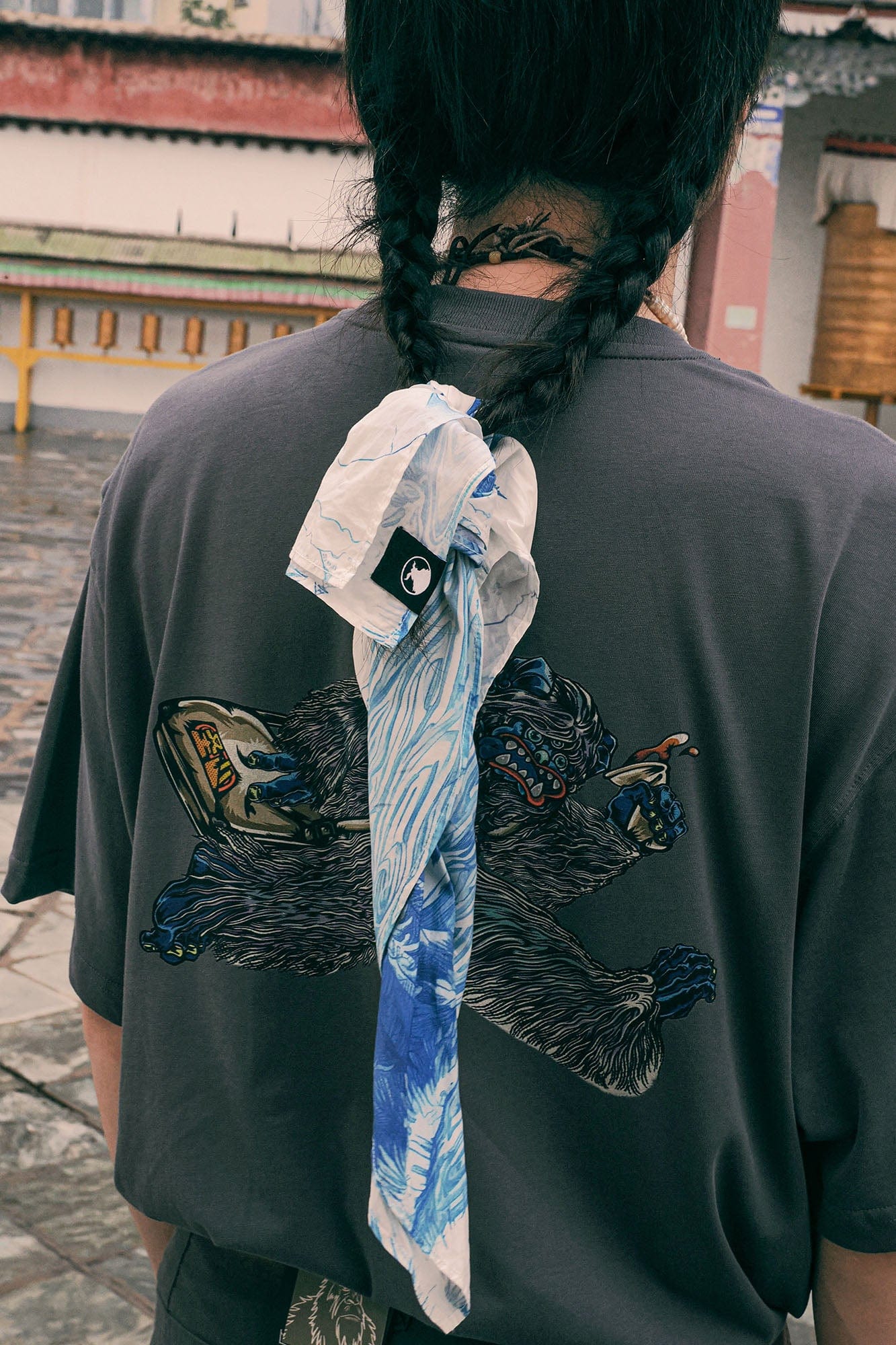 NERHI Meditating Yeti Scenic Graphic Bandana
